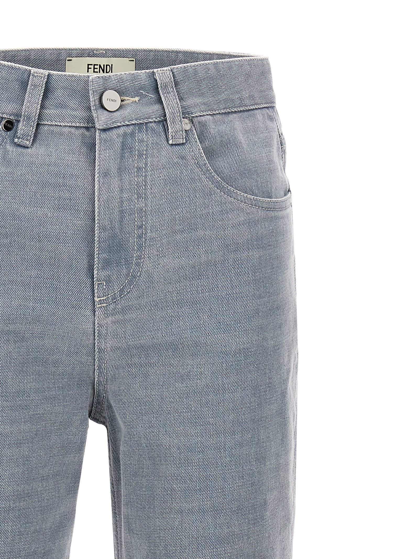 Fendi 'Go-To' Jeans in Gray | Lyst