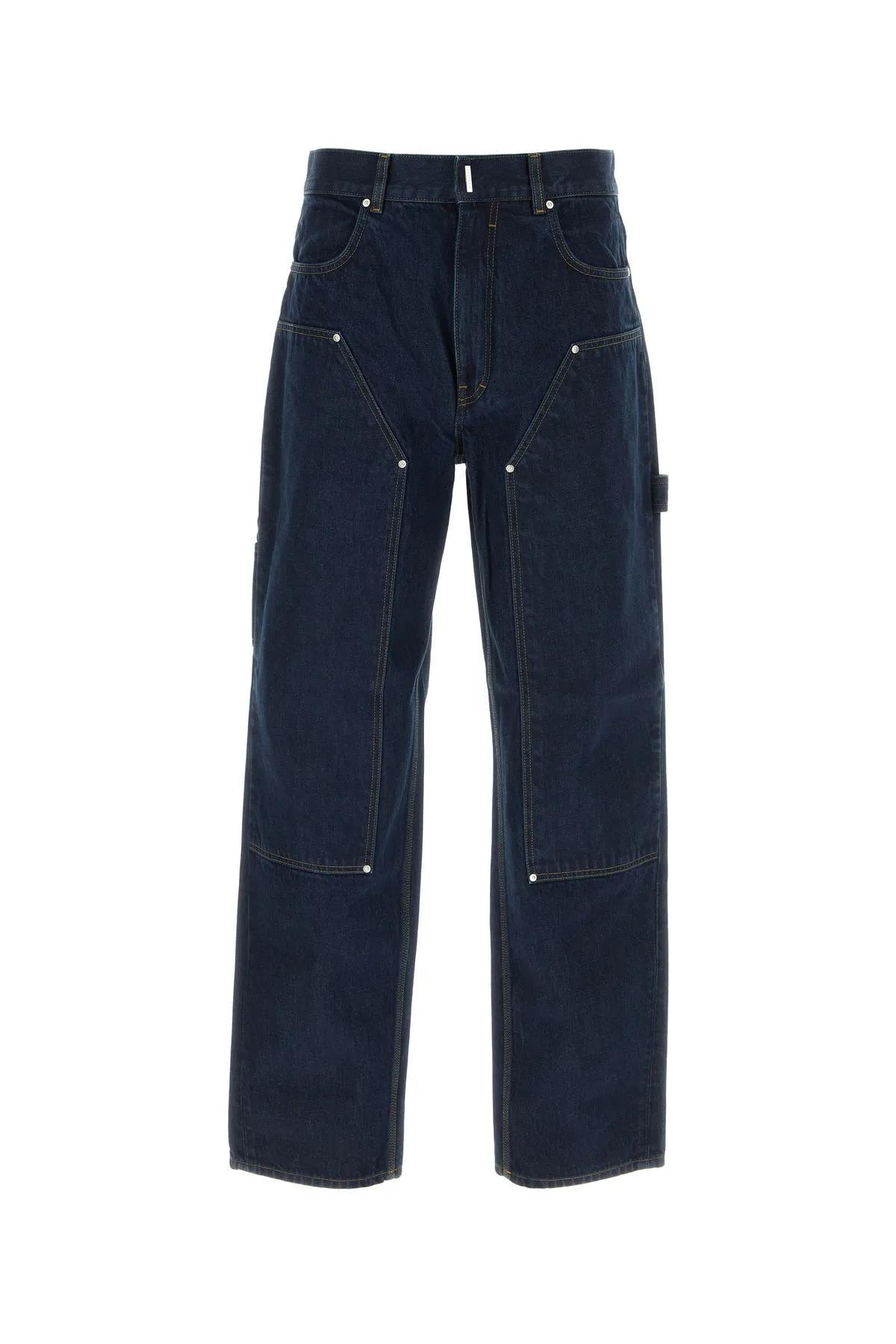 デニム・ジーパン GIVENCHY DARK BLUE COTTON DENIM JEANS Jeans in washed denim in - dark blue | Givenchy US