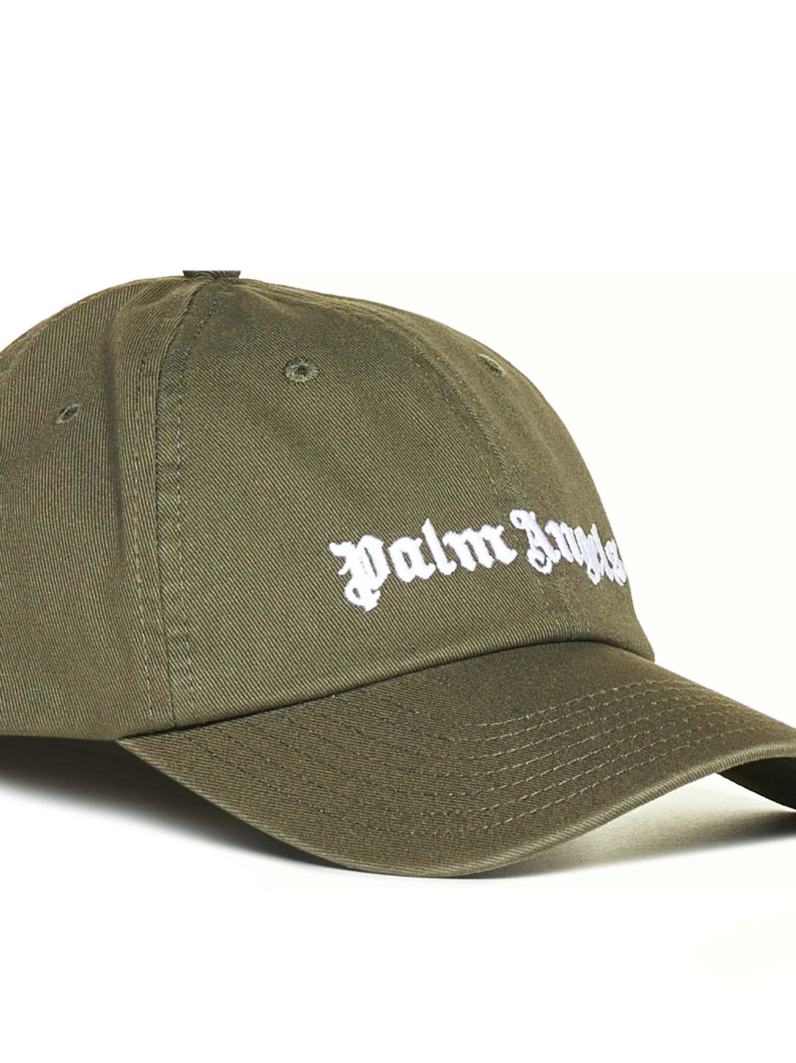 Palm Angels Hat in Green White (Green 