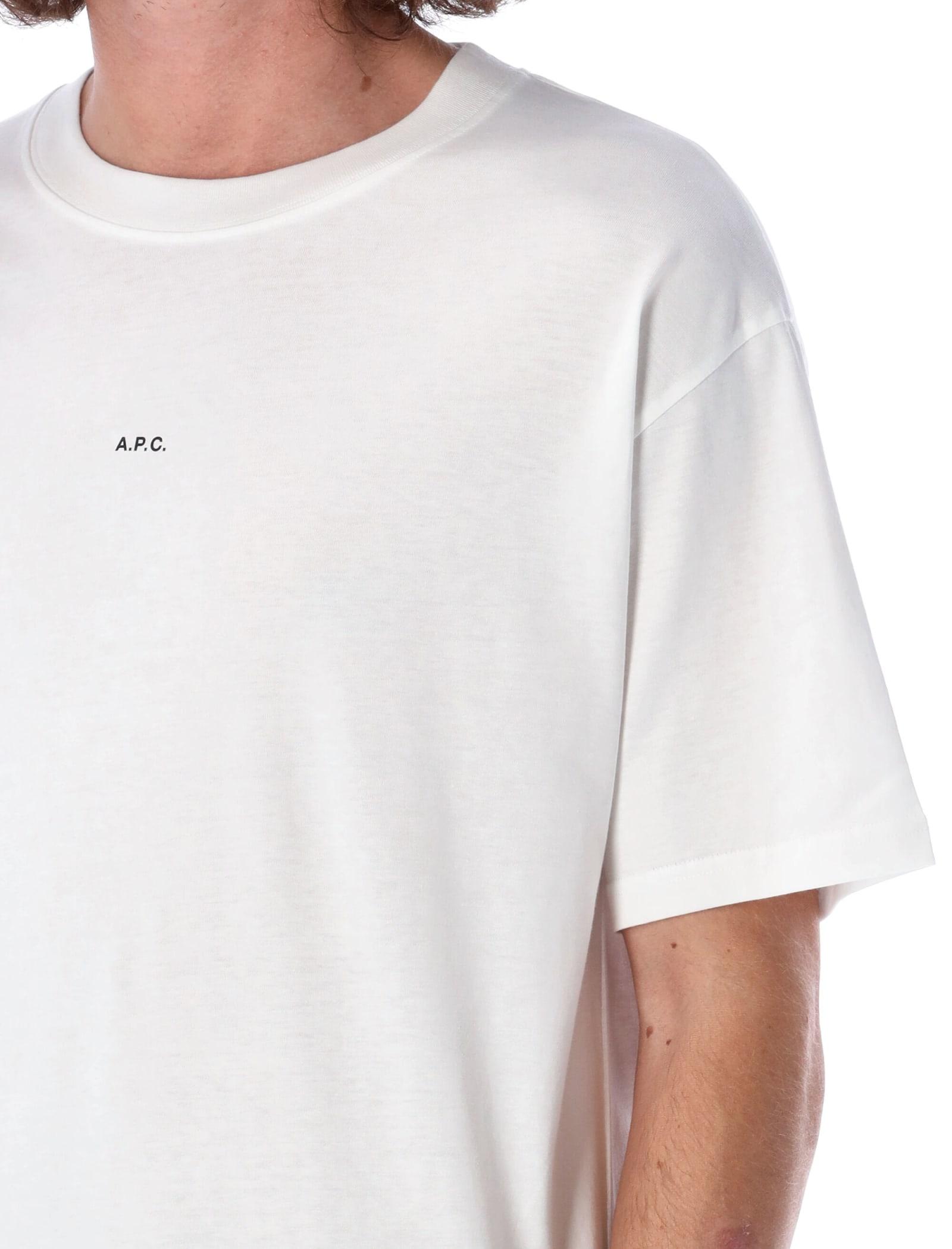 T-shirts Cotton Mens T-shirts A.P.C A.P.C White Kyle T-shirt for Men 