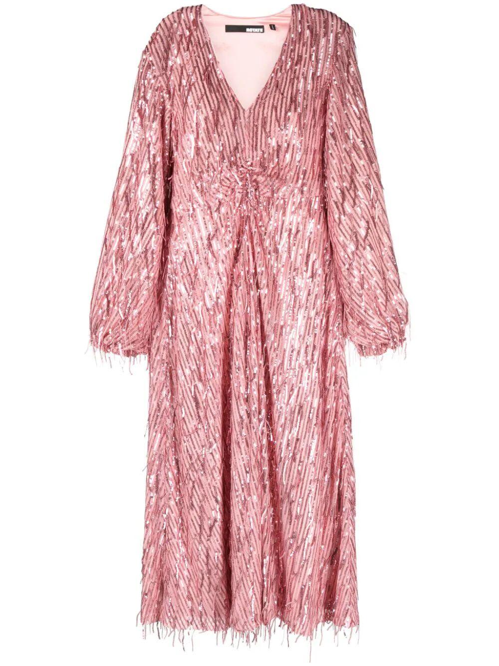rotate sequin dress pink ROTATE BIRGER CHRISTENSEN Sirin Sequin Dress | Pink