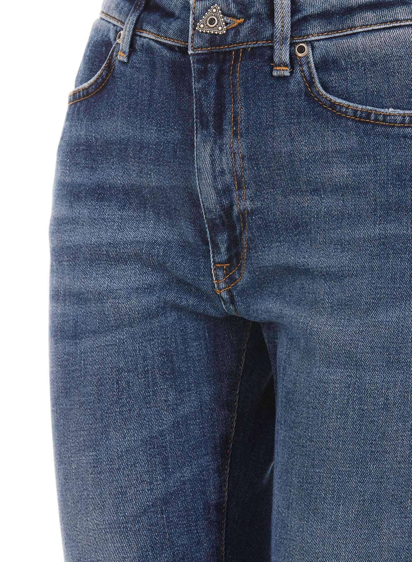 Dondup Denim Jeans mit Knöpfen in Blau Damen Bekleidung Jeans Capri-Jeans und cropped Jeans 