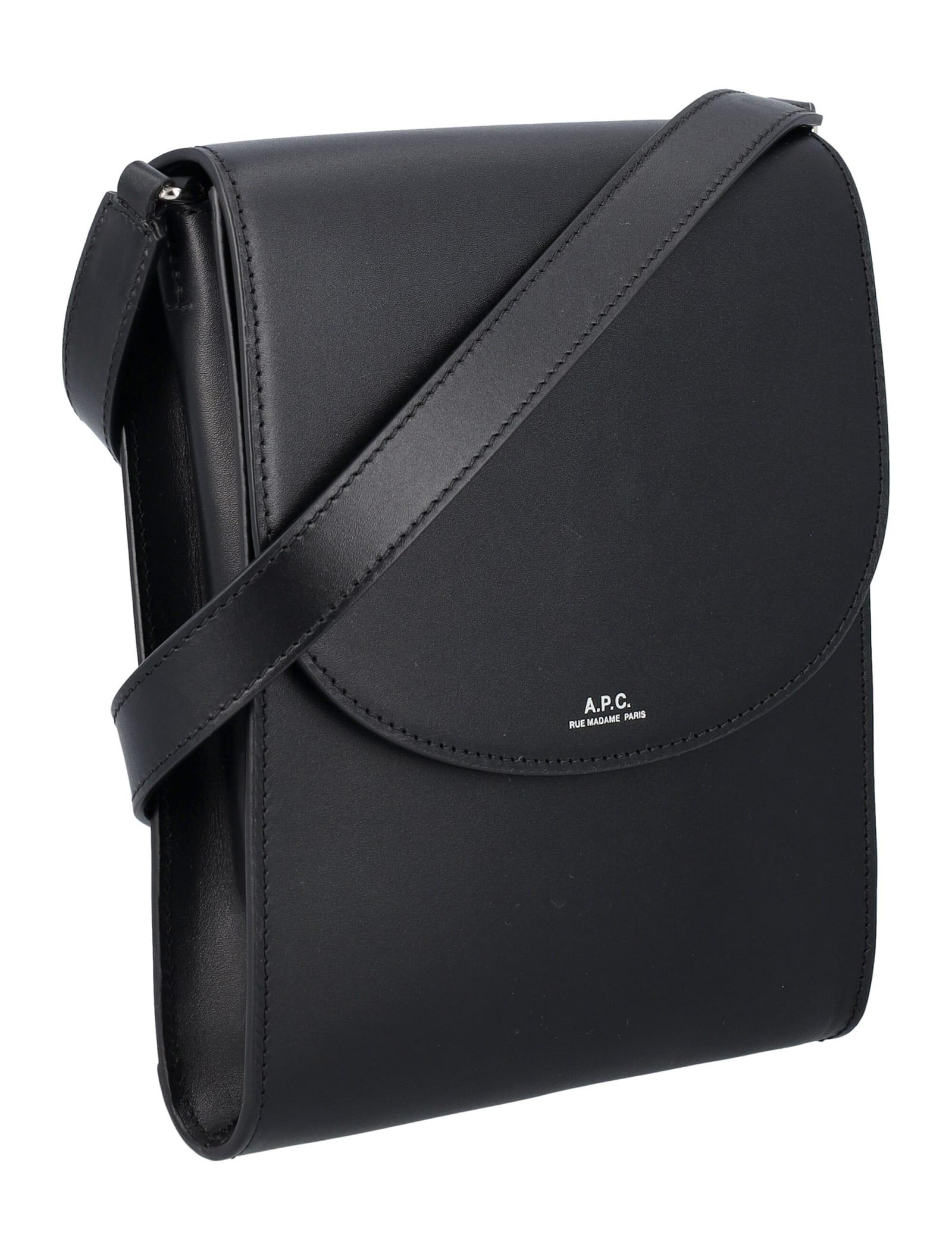 A.P.C. Demi-lune Messenger Bag in Black for Men