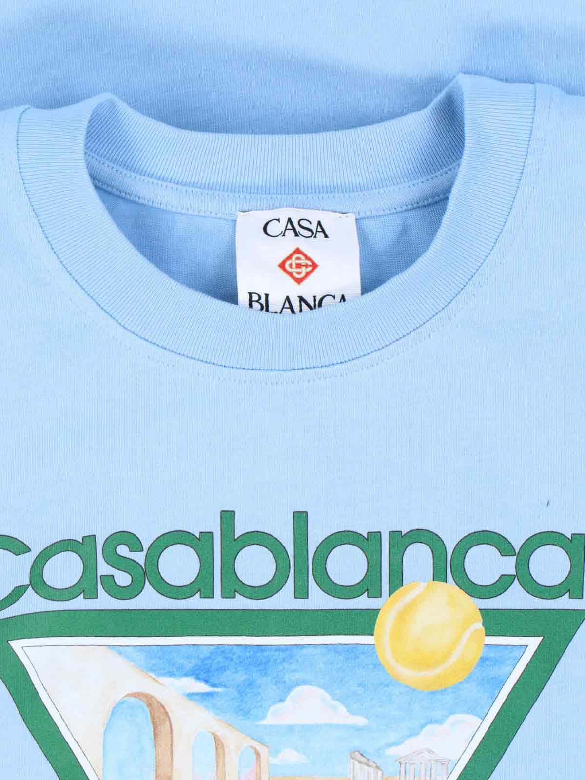 CASABLANCA T-Shirts And Polos in Blue for Men | Lyst
