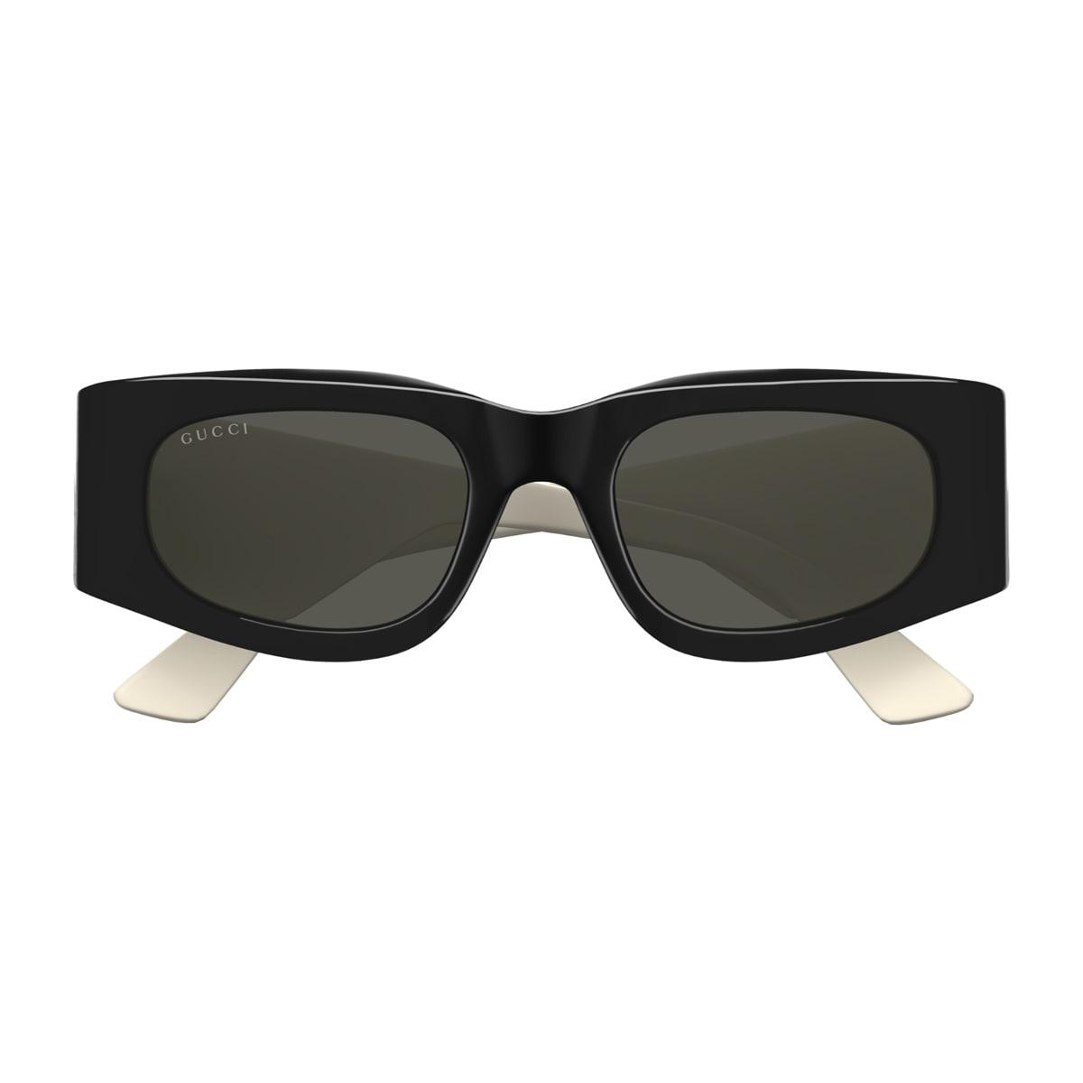 Lineas Gucci Gucci Gucci Gg1664S Linea Gg Logo 001 Ivory Sunglasses in Black | Lyst
