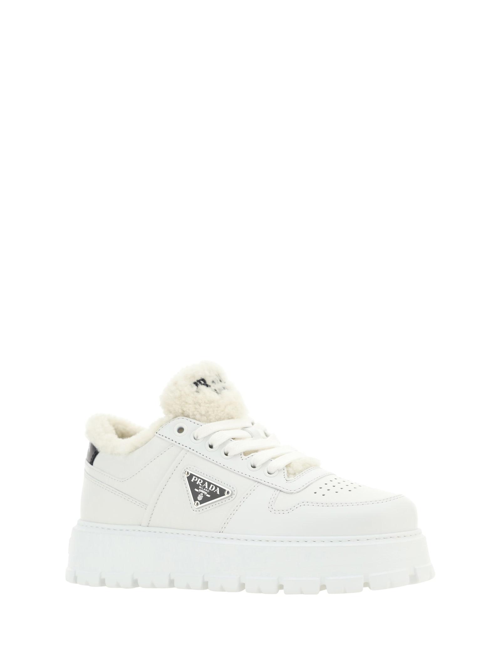 Prada Winter Sneakers in White | Lyst