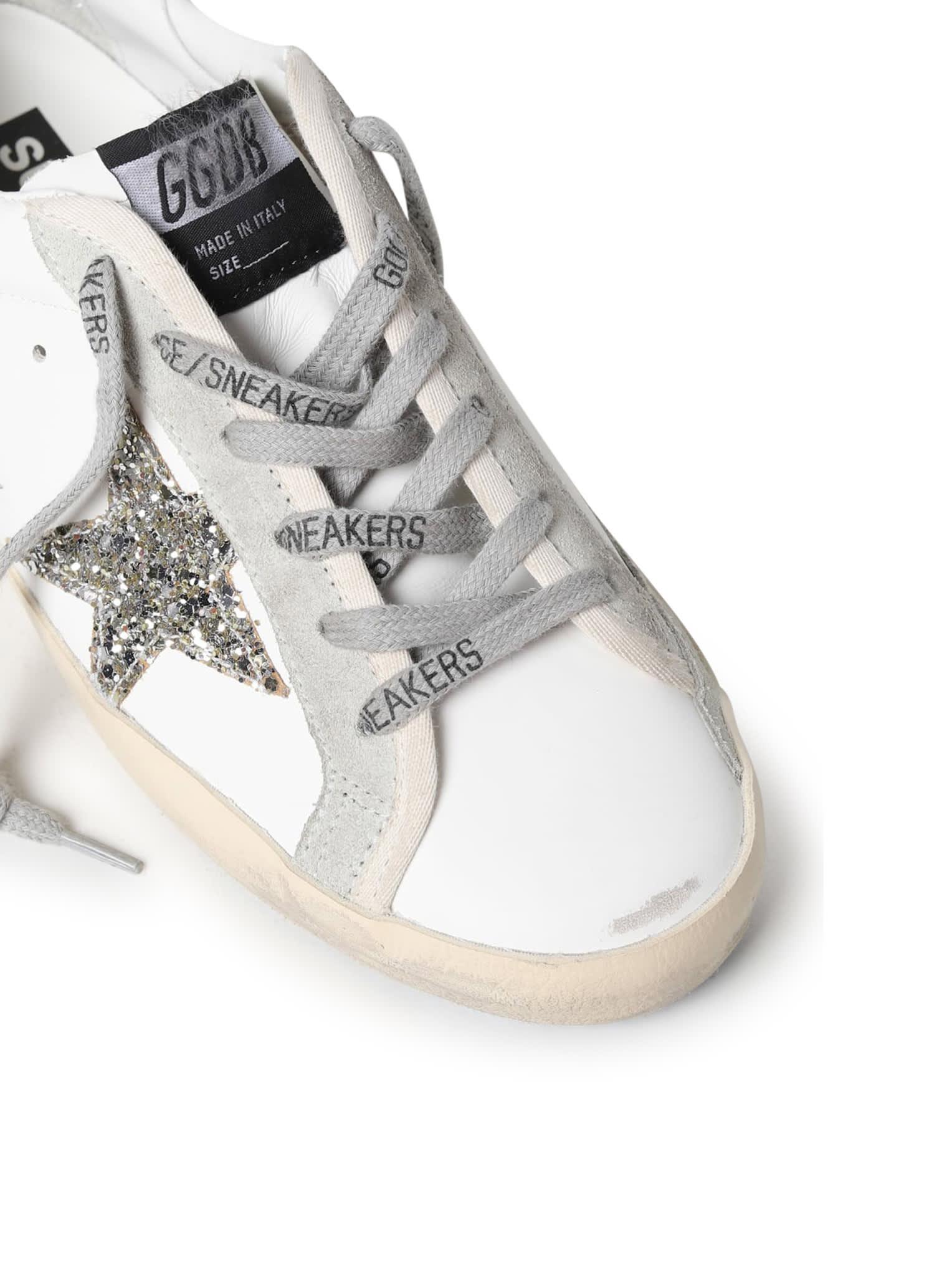 SKY STAR SNEAKERS SHINY UPPER AND SPUR LAMINATED VINTAGE LEATHER STAR NYLON TONGUE
