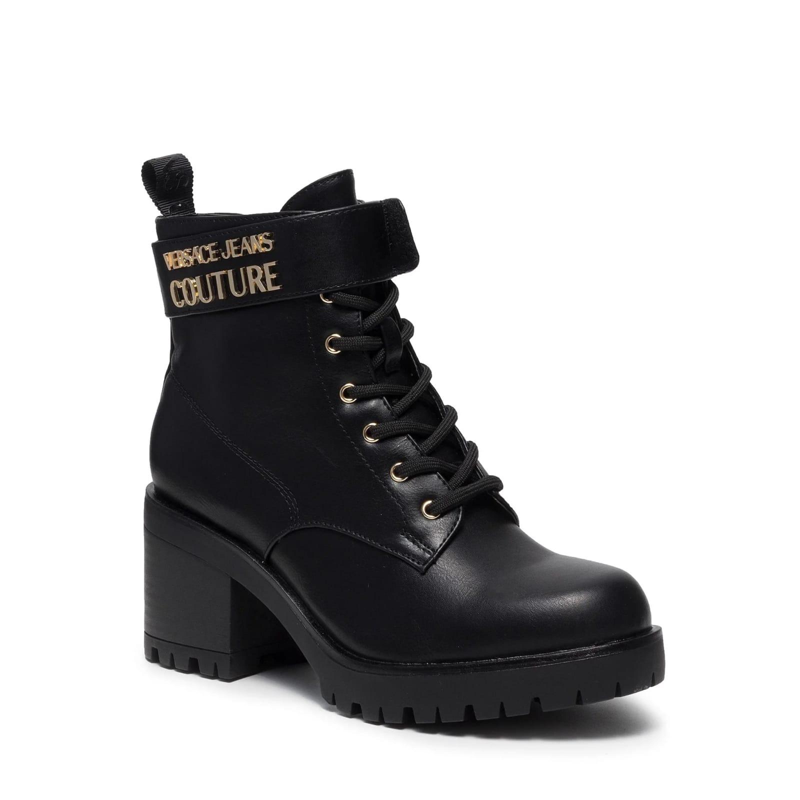 Versace Jeans Couture Leather Boots in Black | Lyst