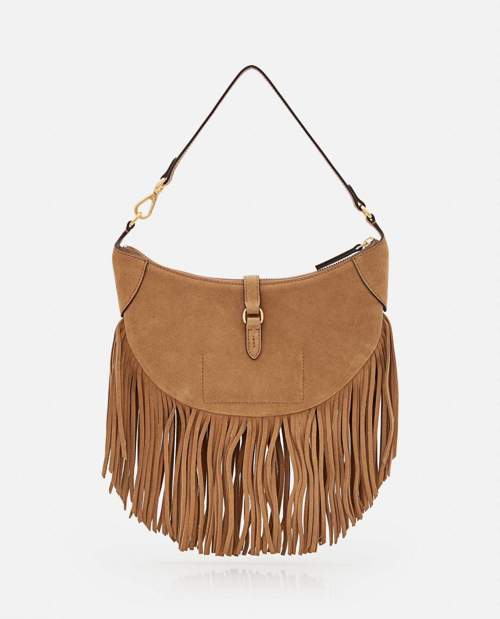 Polo Ralph Lauren Small Fringes Shoulder Bag in Brown | Lyst