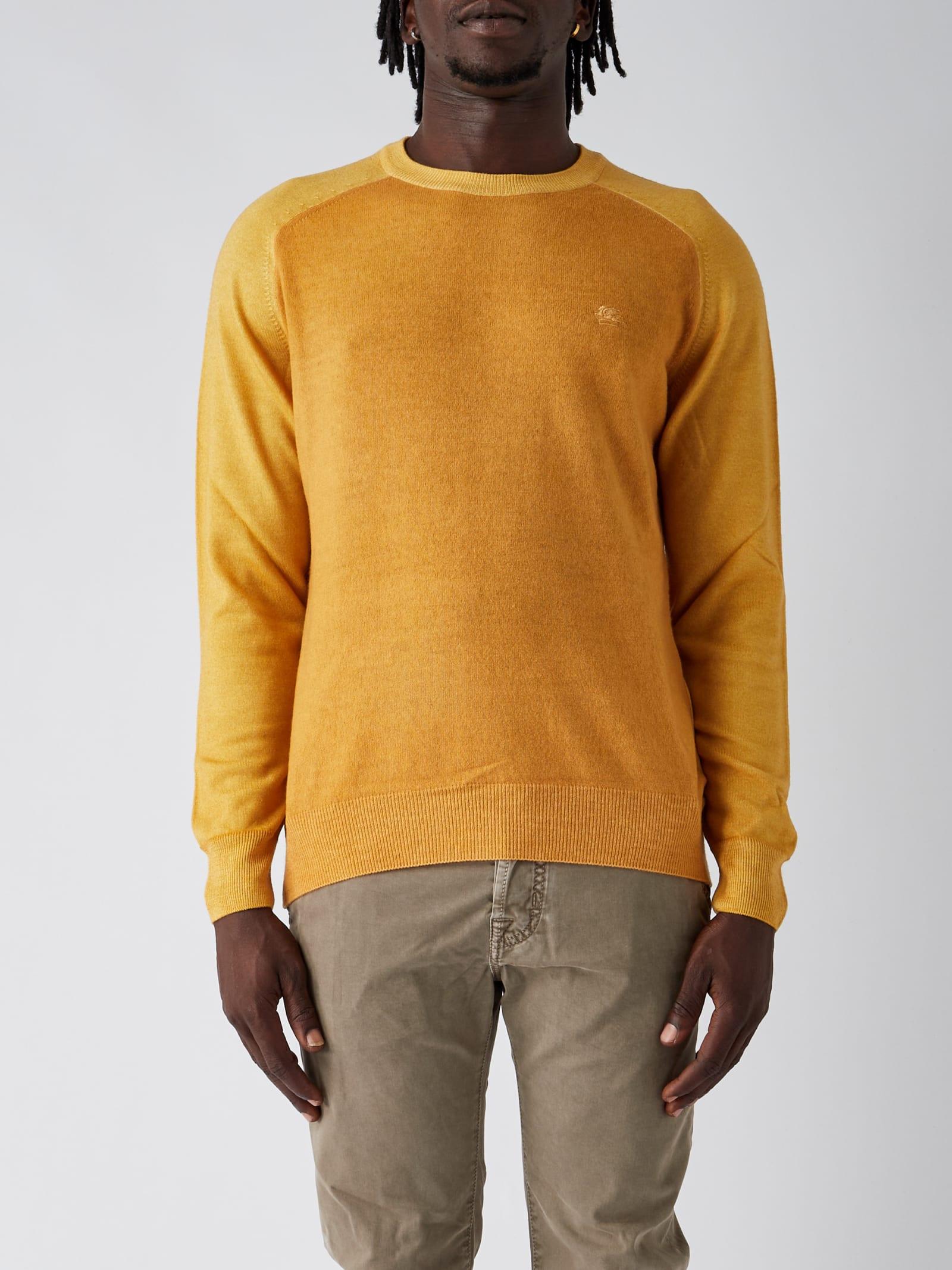 Etro C-neck Maglia Martello Sweater in Yellow for Men | Lyst