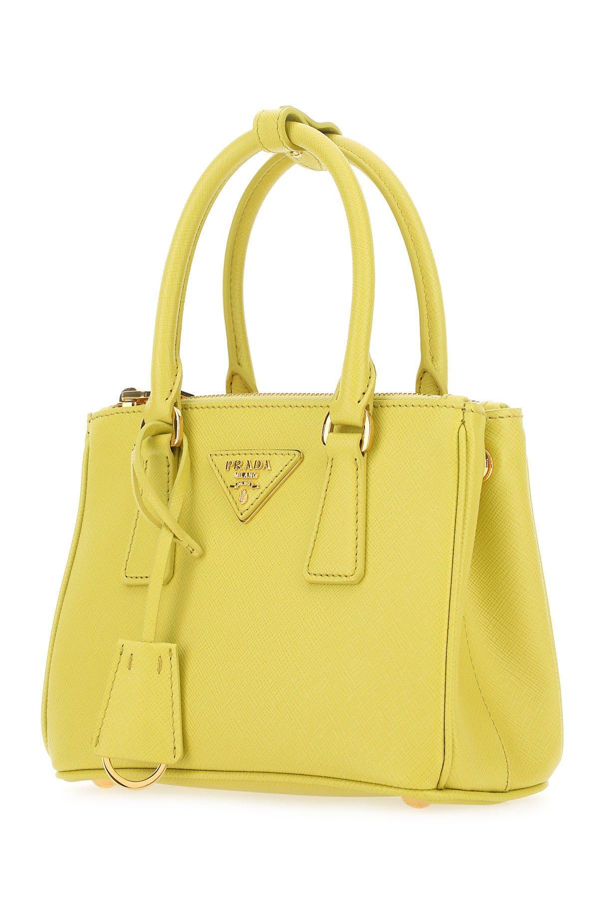 Prada Yellow Leather Handbag