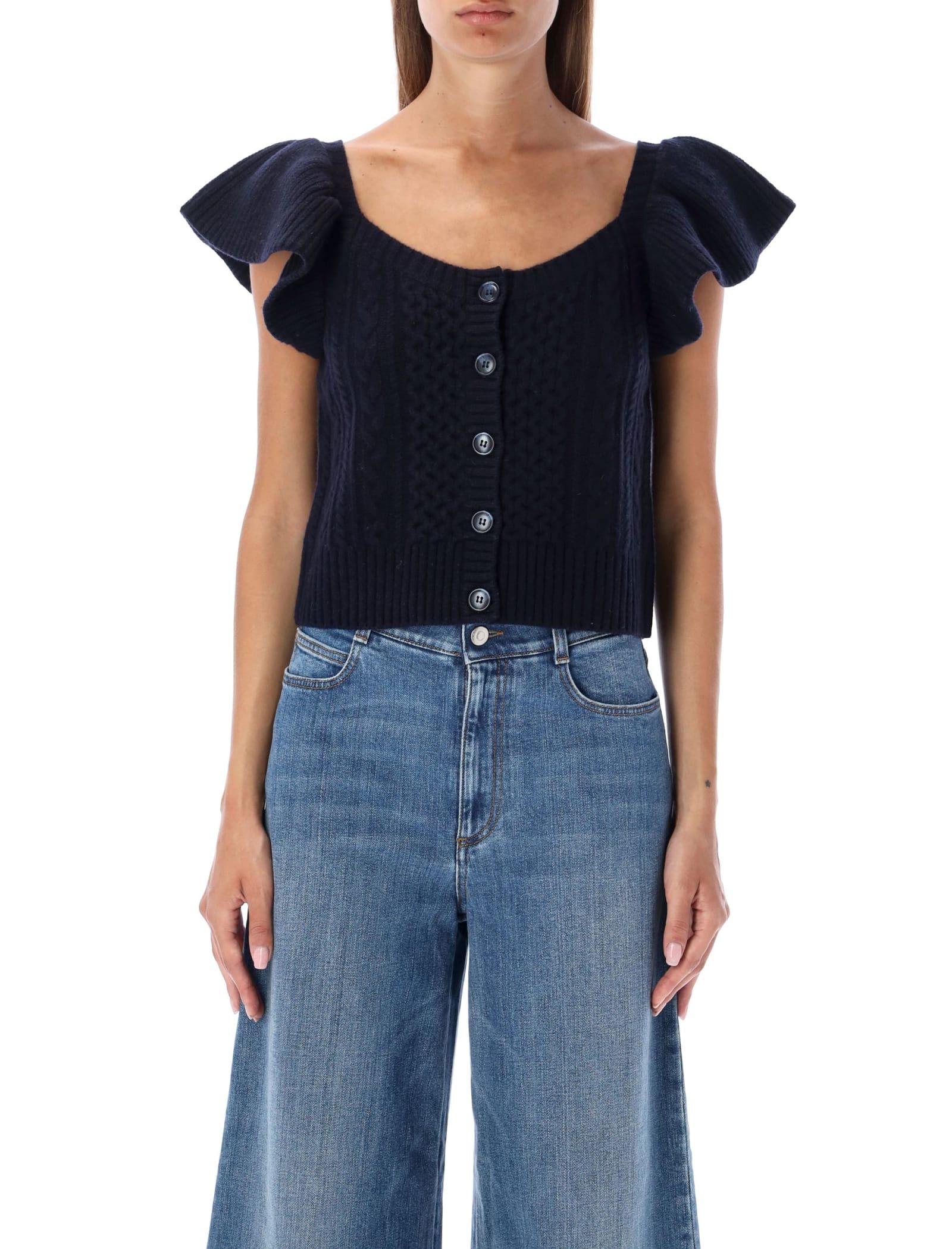 Sea Calliope Cable Knit Flutter Sleeves 
