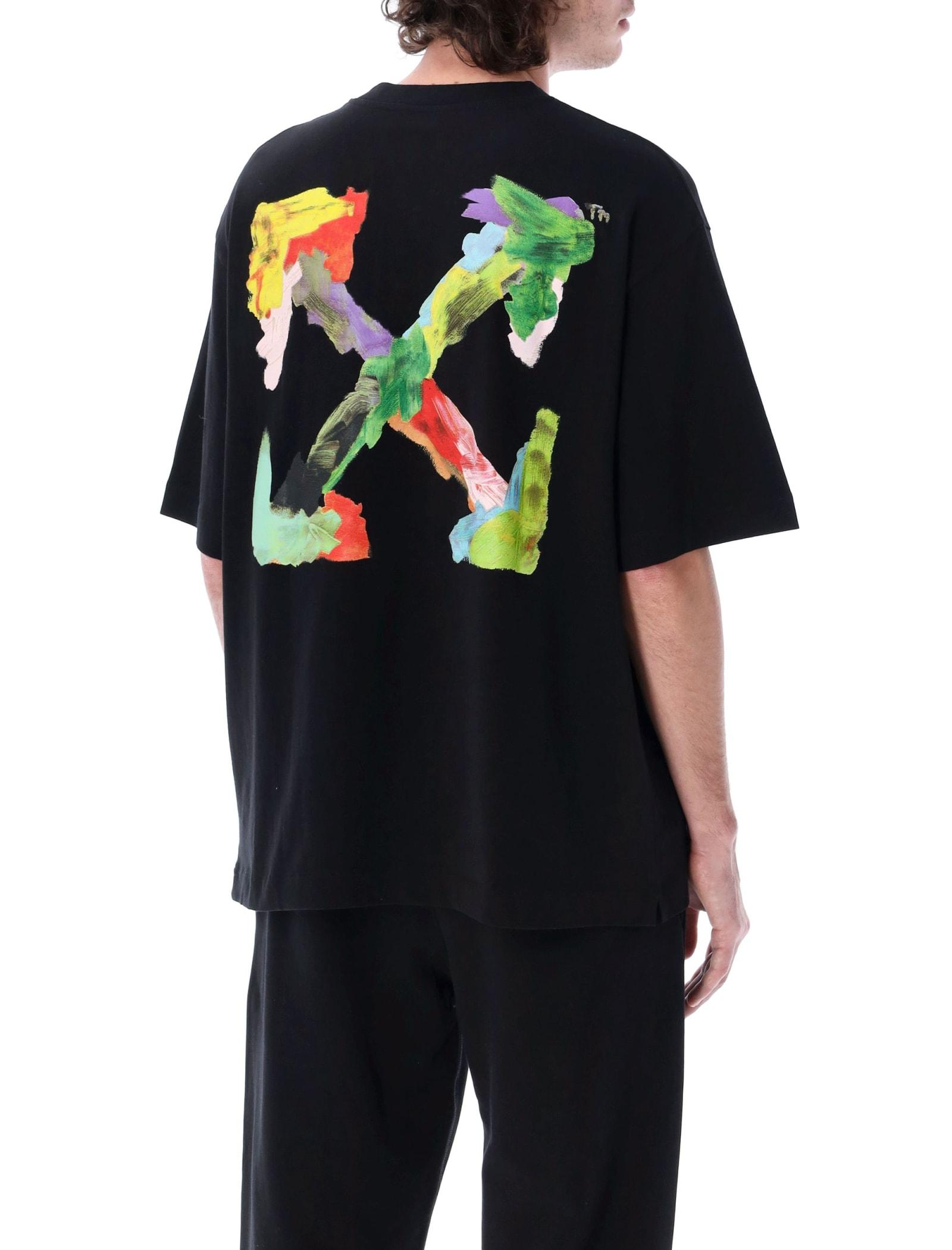 Off-White c/o Virgil Abloh Brush Arr Over Skate T-shirt in Black for Men