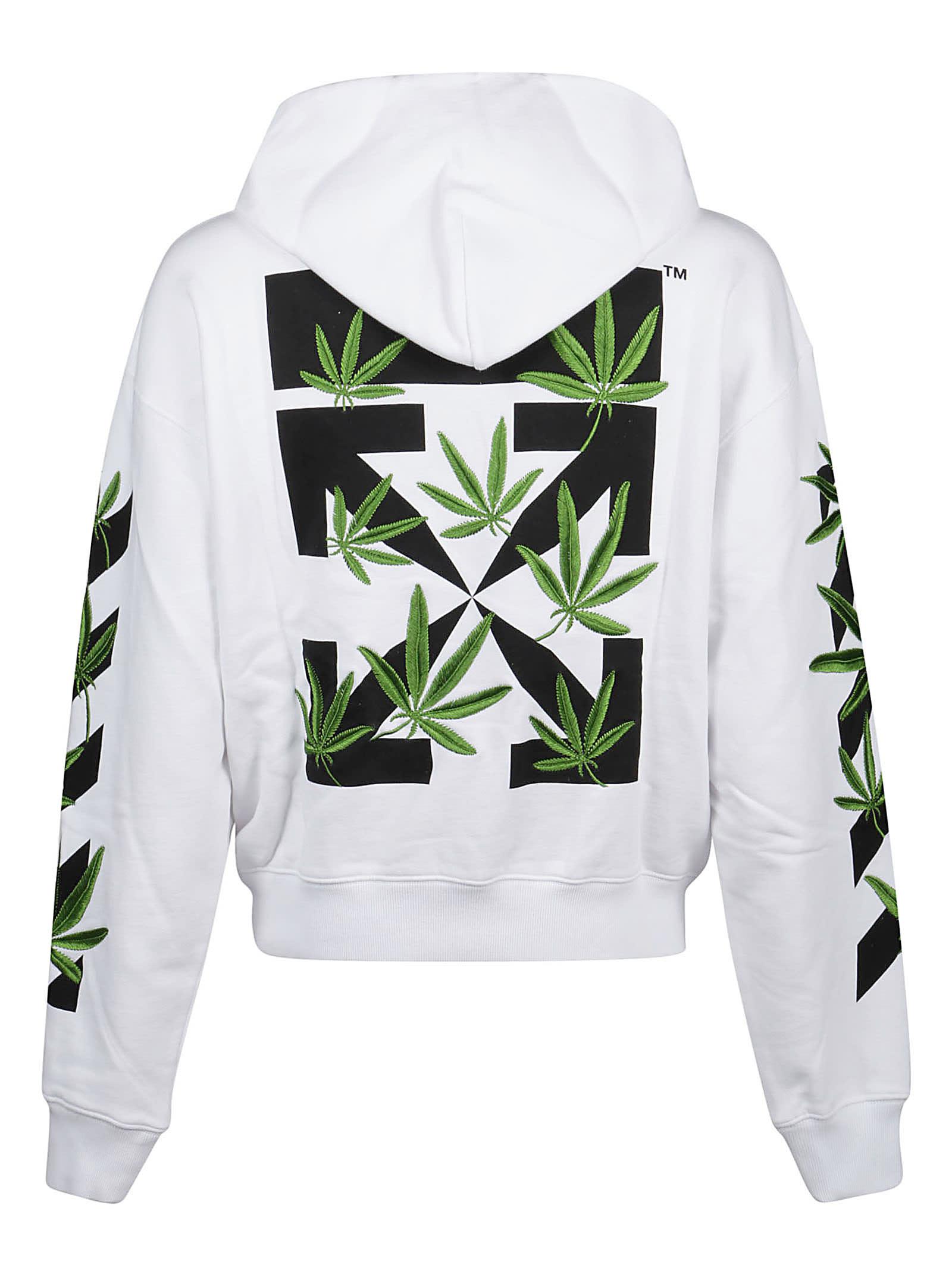 Off-White c/o Virgil Abloh Weed Arrows Over Sweatshirt in White for Men |  Lyst