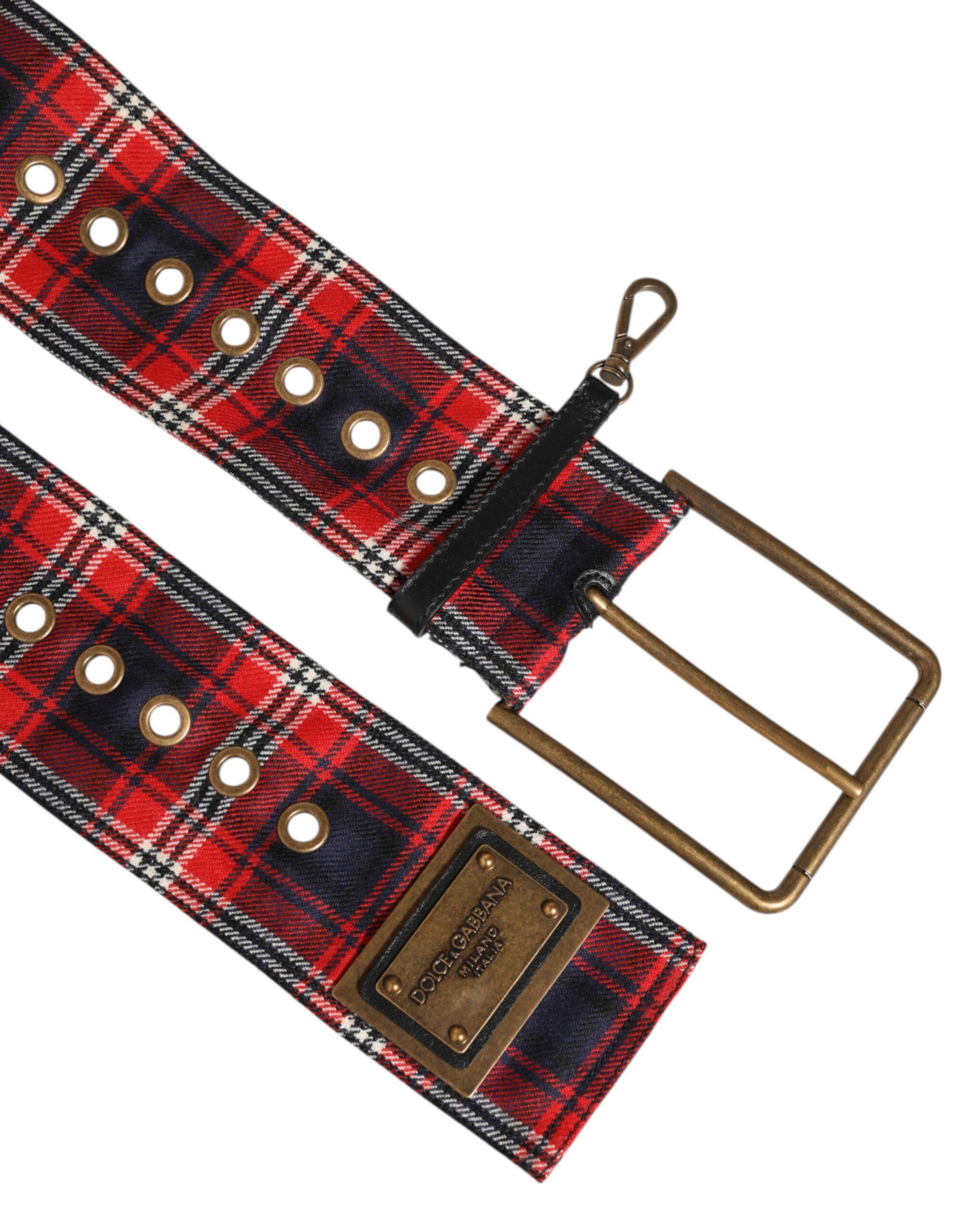 Dolce and Gabbana plaid belt Dolce & Gabbana Stud-Detail Leather Belt | Sendegaro main image 4