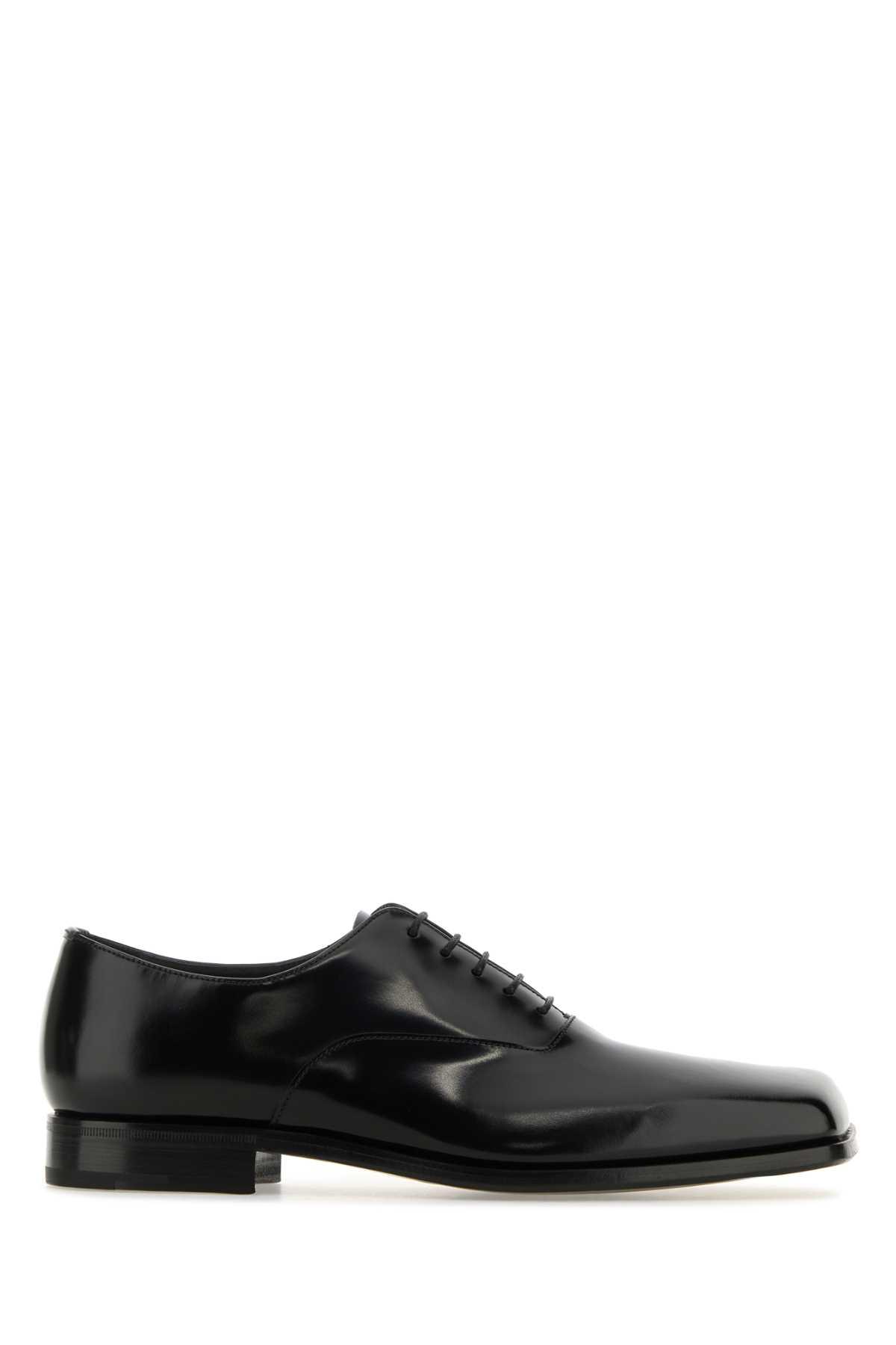 Prada leather oxford shoes online