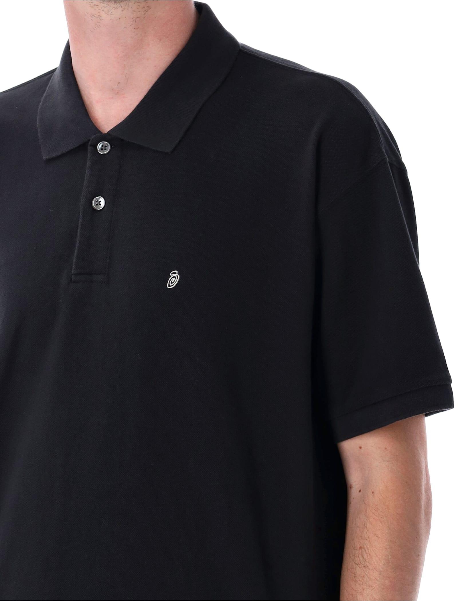 Stussy Classic Pique Polo Shirt in Black for Men | Lyst
