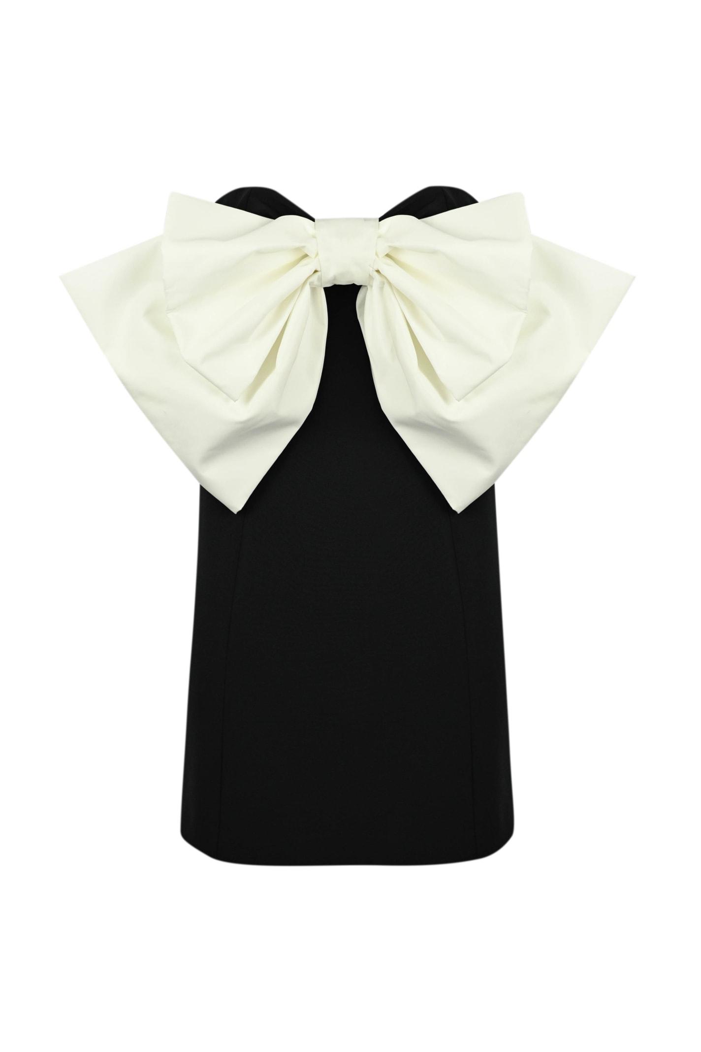 Pinko Dress With Maxi Bow in Black | Lyst