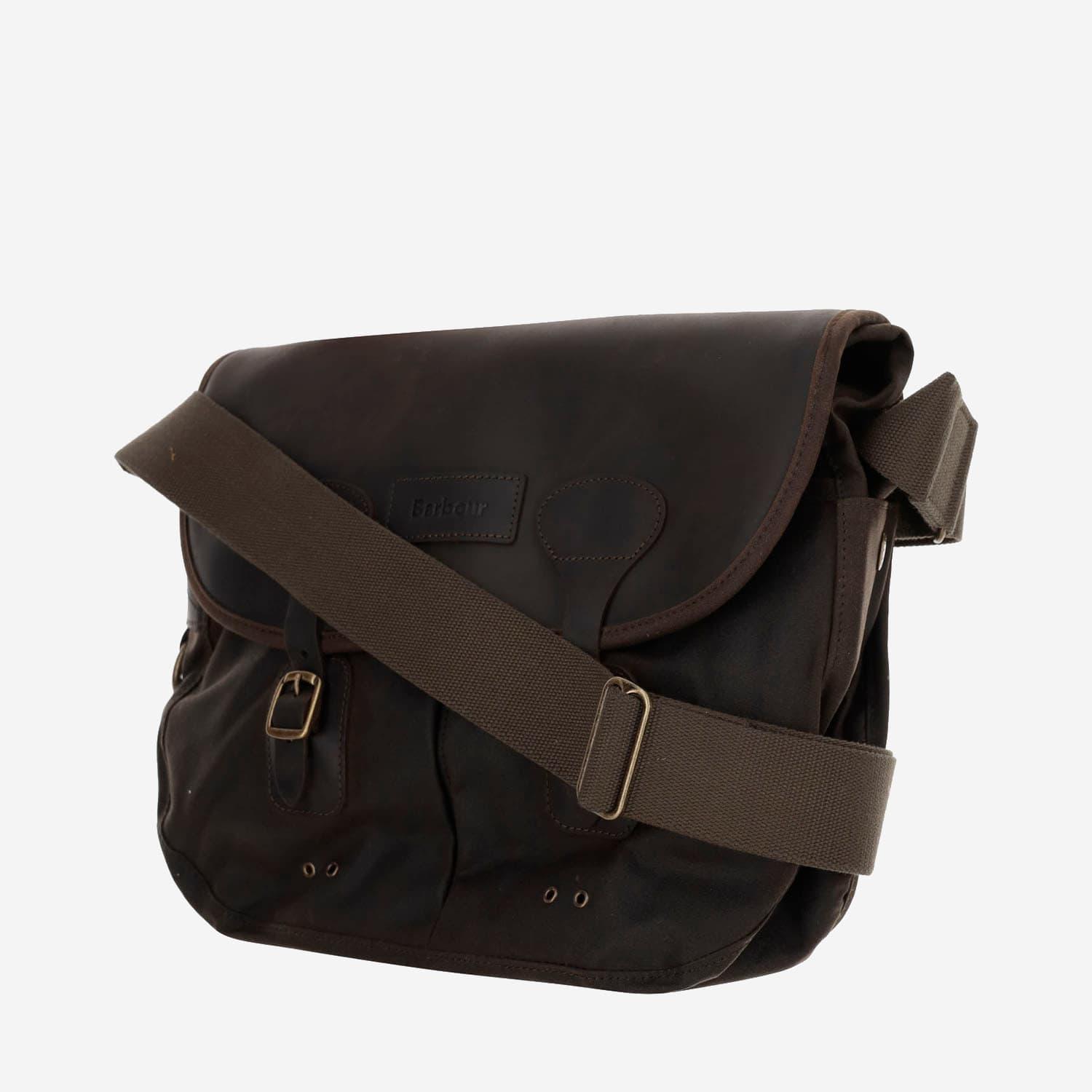 Barbour waxed canvas tarras bag store