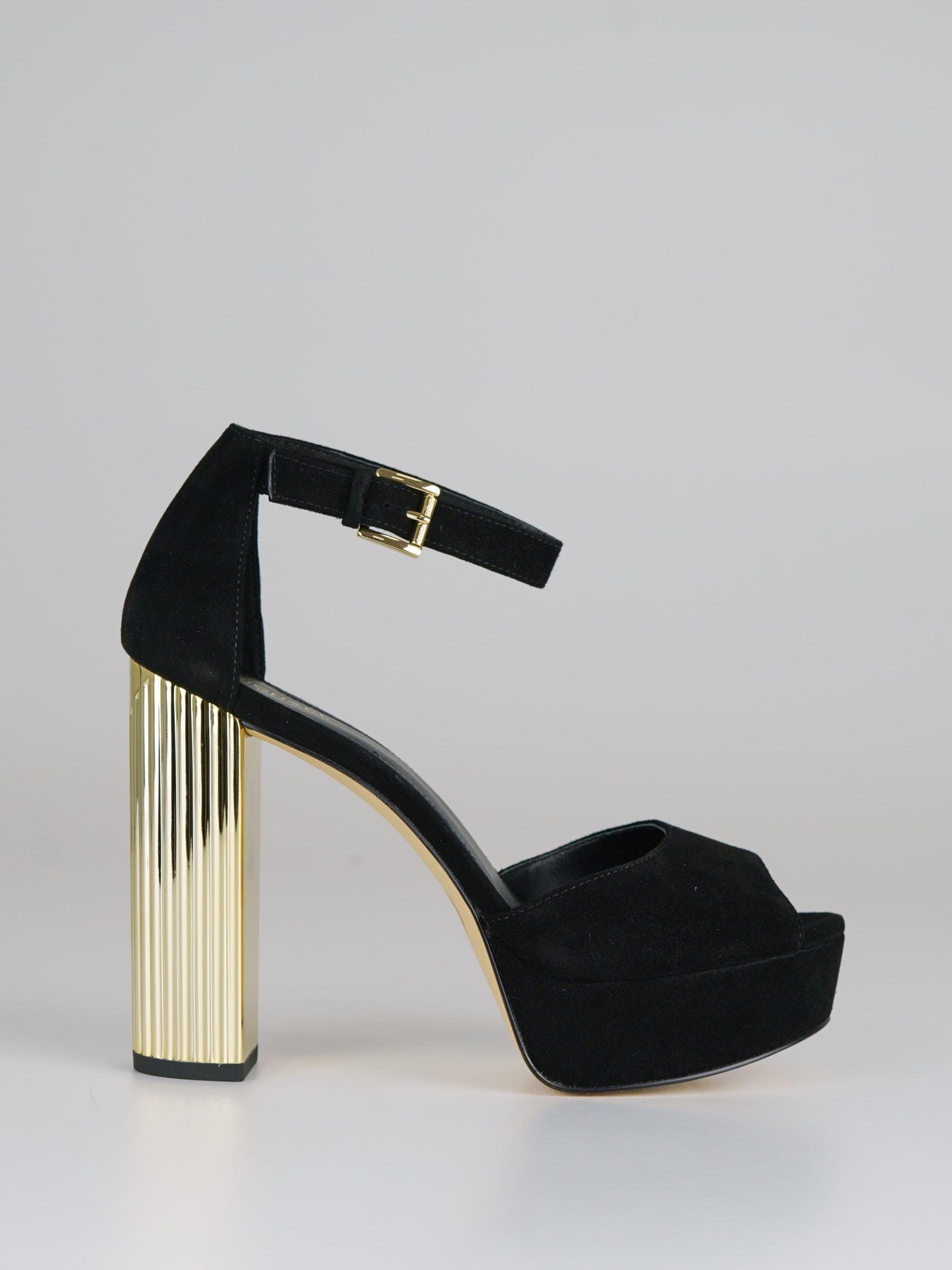 Michael Kors Porter Ankle Strap Sandal in Black | Lyst