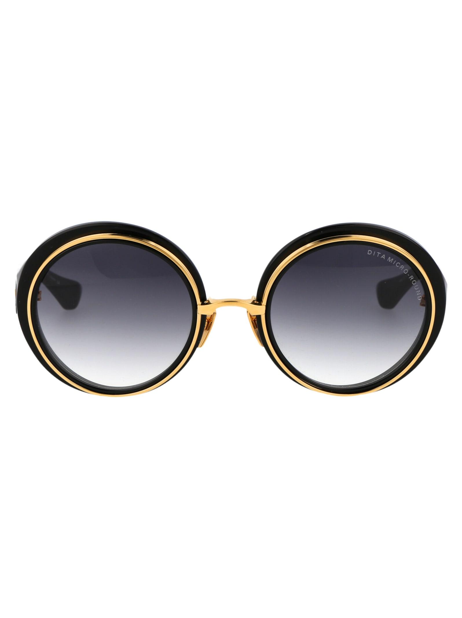 keten Zakenman Azijn Dita Eyewear Micro-round Sunglasses in Black | Lyst