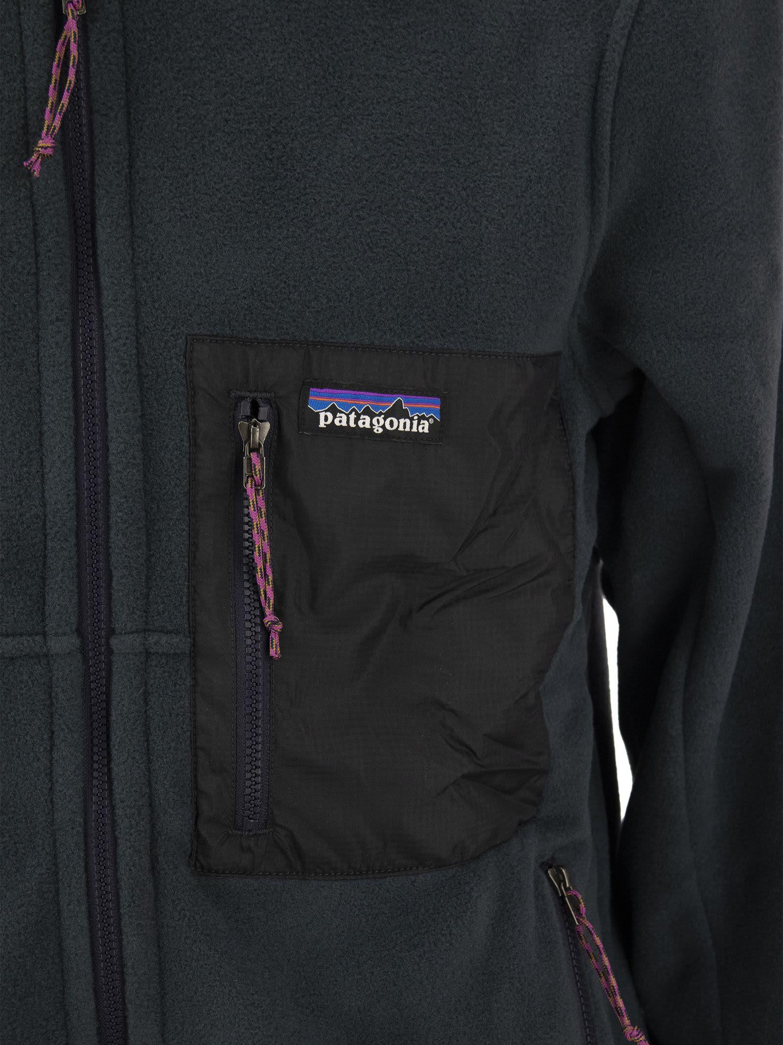 Patagonia Microdini Fleece Hoody in Black for Men | Lyst