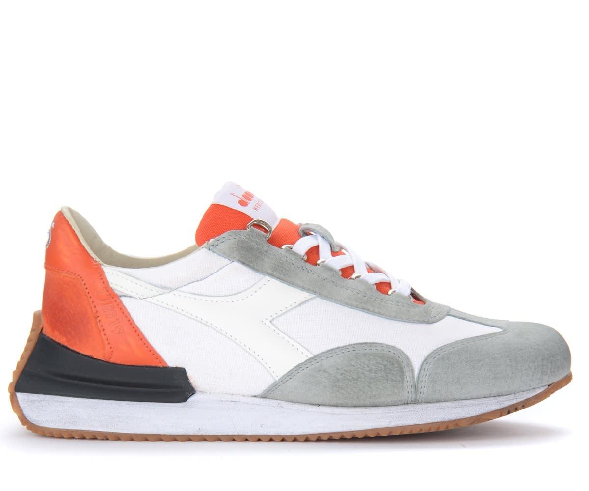 Diadora Heritage Equipe Mad Orange And Grey Sneaker in Gray | Lyst
