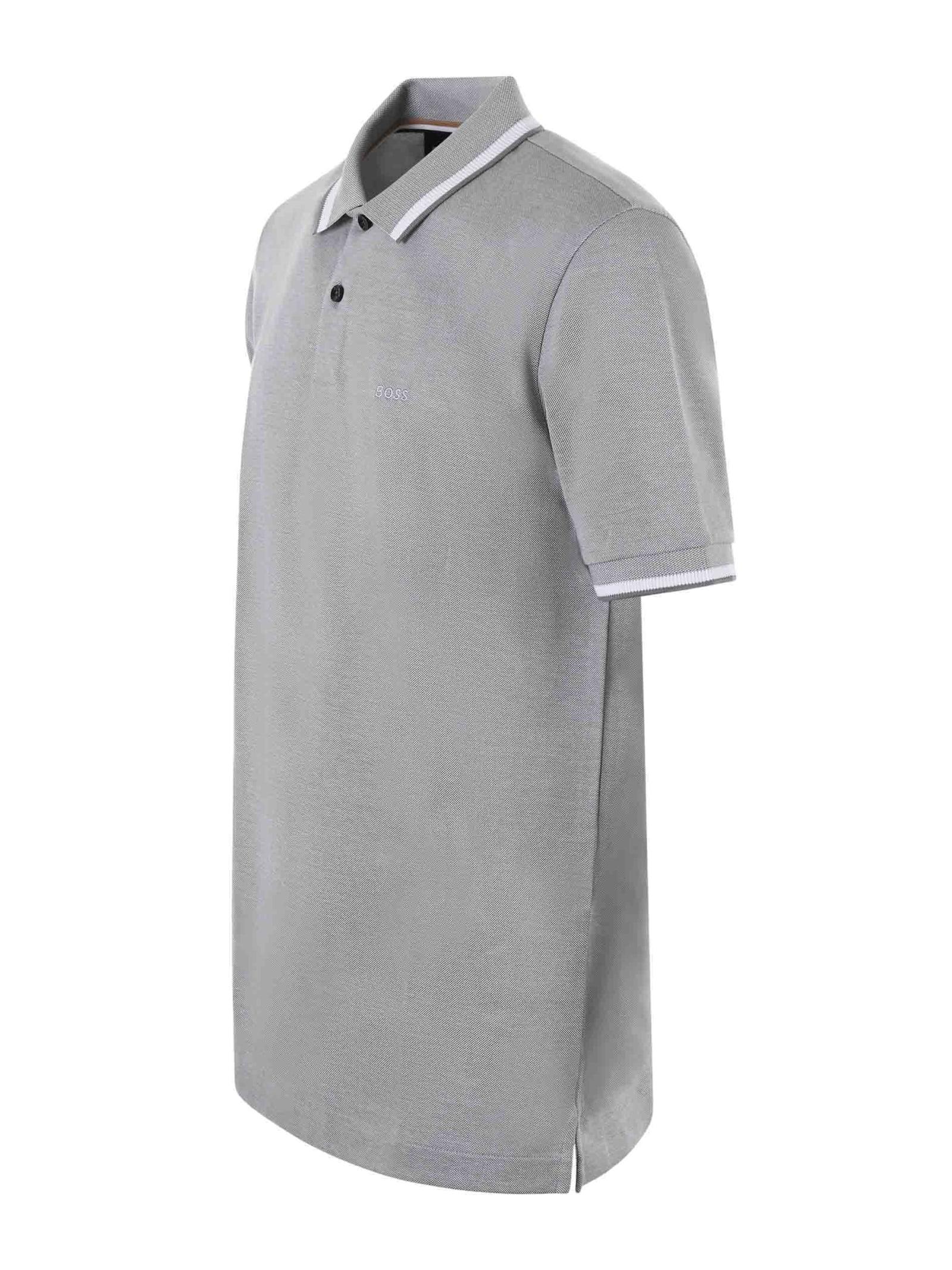 BOSS by HUGO BOSS Boss Polo Shirt in Gray for Men | Lyst