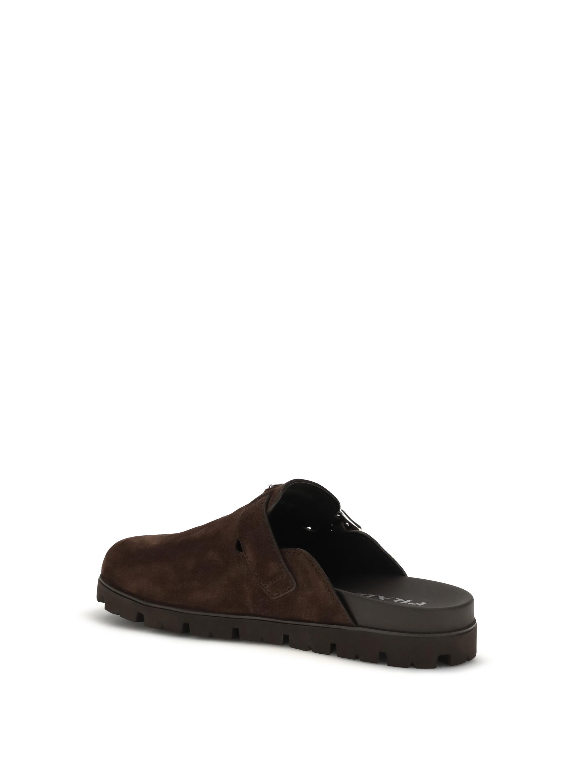 Prada Black Calf Leather Bos Taurus Flat Men\'s Sandals Prada Sandali Slide Sandal (Men) | Nordstrom main image 4