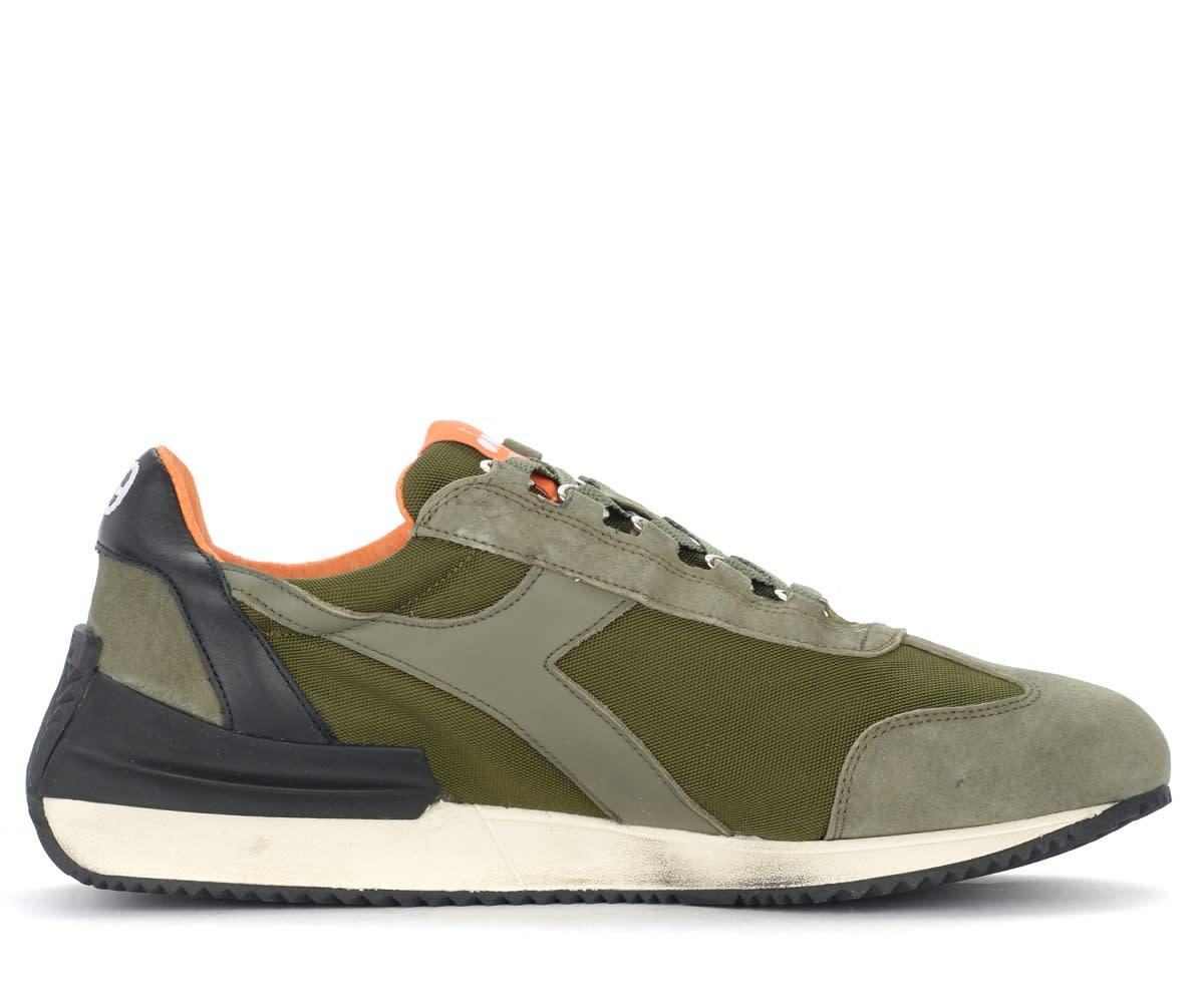Diadora Heritage Equipe Mad Italia Olive-green Trainers With Blue ...