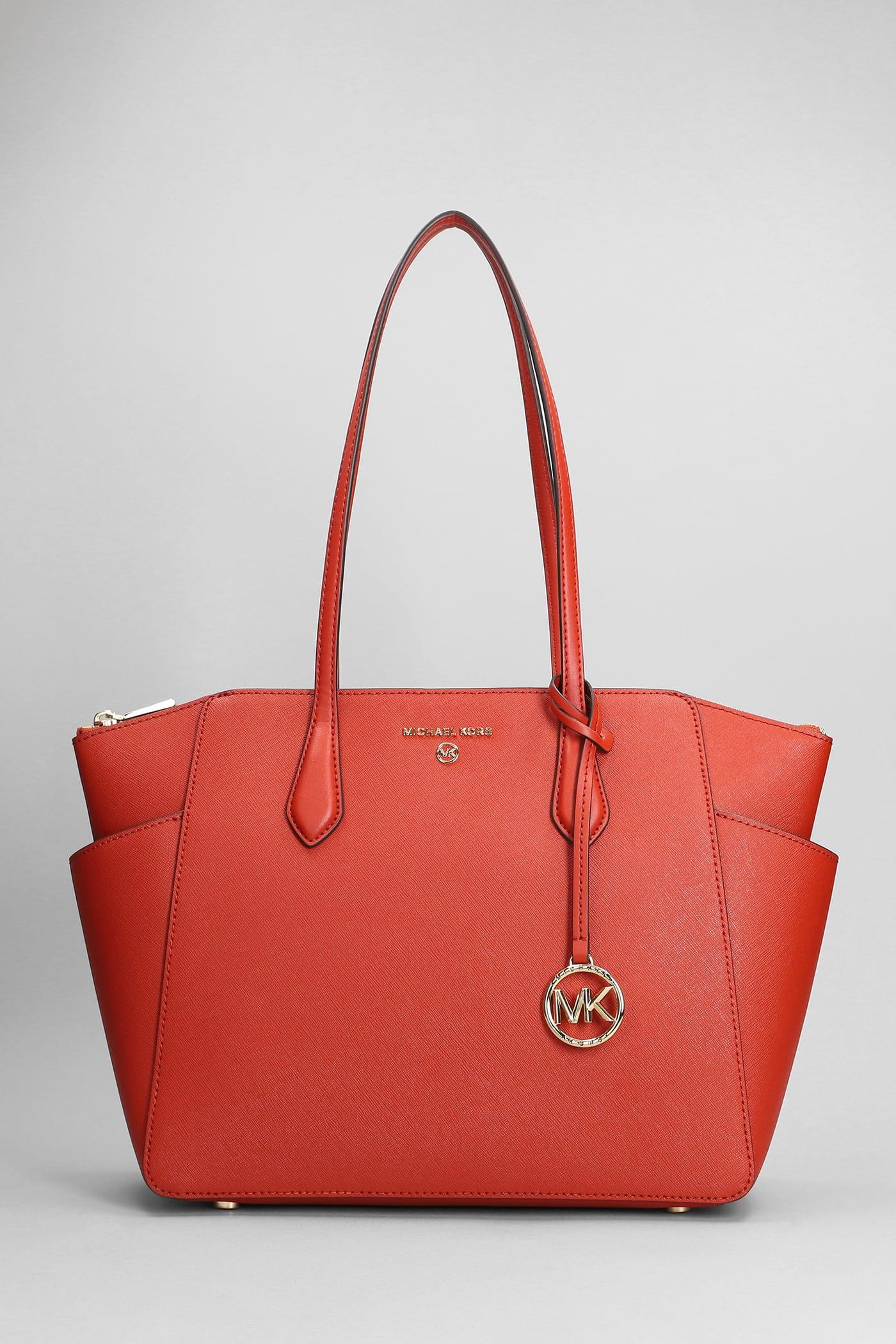 Michael Kors Marilyn Shoulder Bag In Red Leather Lyst UK