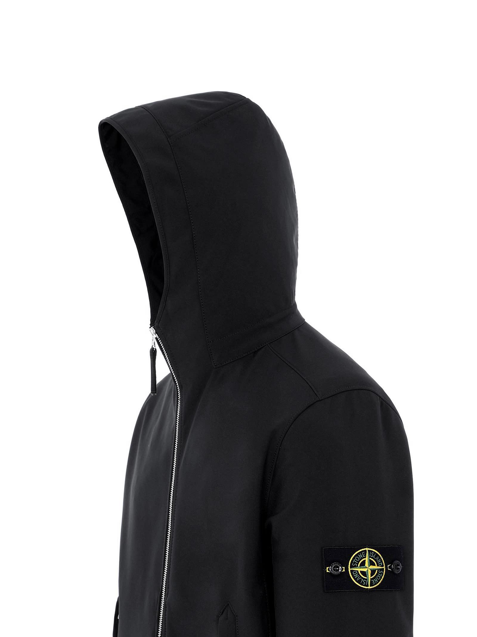 Bevægelig Rød dato Cosmic Stone Island Light Soft Shell-r Jacket in Black for Men | Lyst