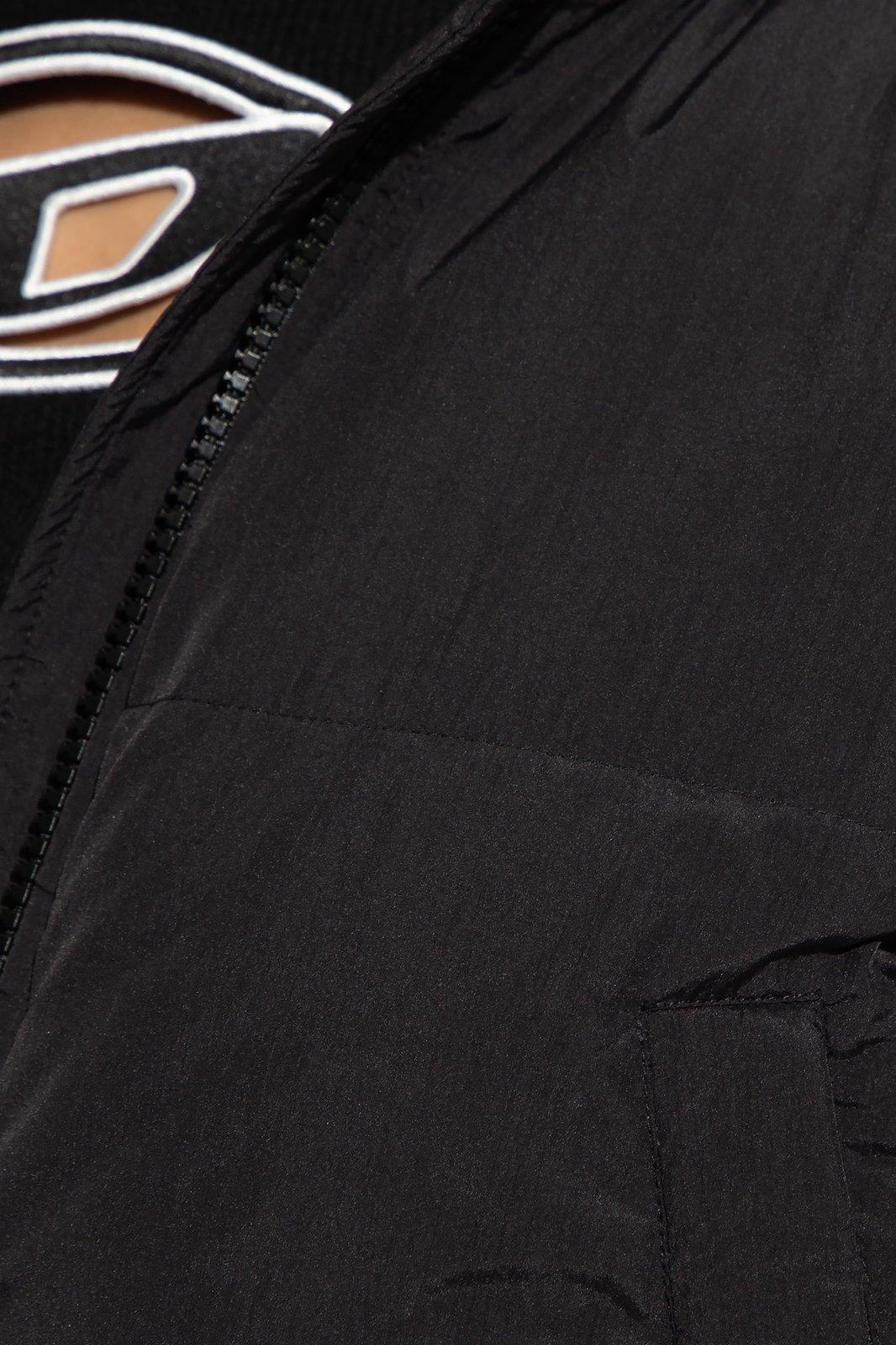 DIESEL 'w-peyt-short' Down Jacket, in Black | Lyst