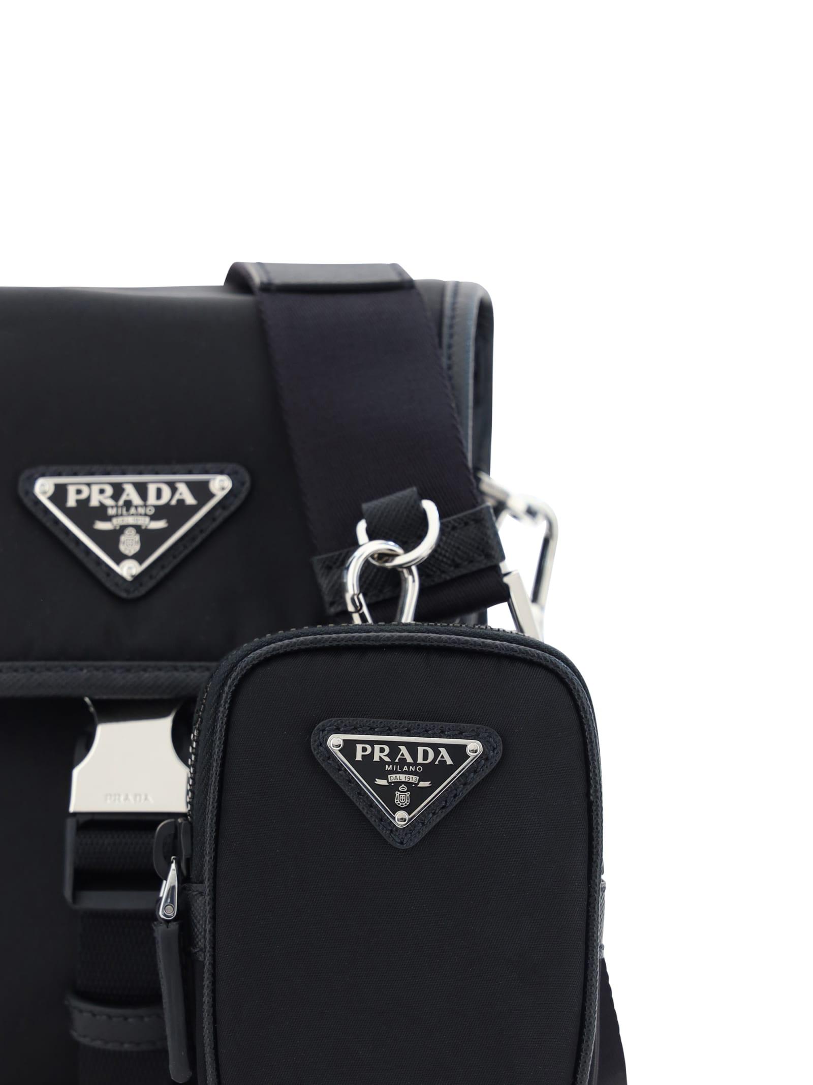 Prada Shoulder Bags in Black for Men