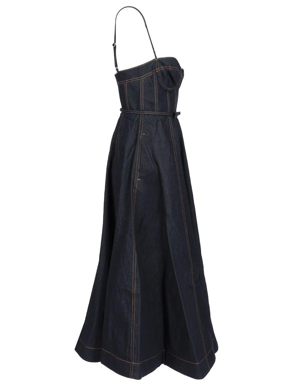knee length dresses for ladies THE DENIM BUSTIER DRESS - Women's Dresses main image 1