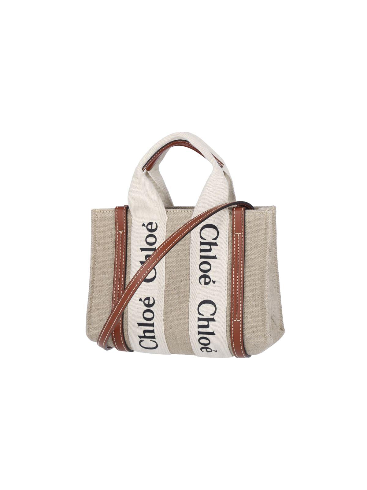 Designer Chloé Woody Mini Tote Bags for Women - Up to 50