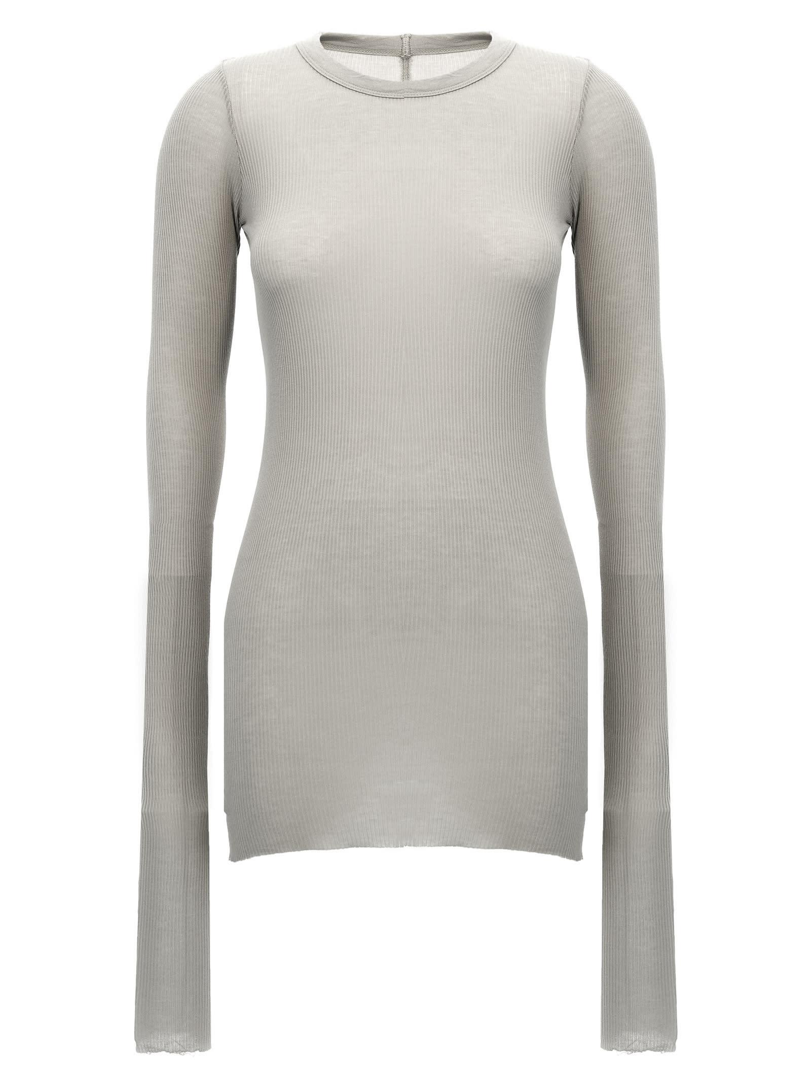 Rick Owens 'Rib Ls T' T-Shirt in Gray | Lyst