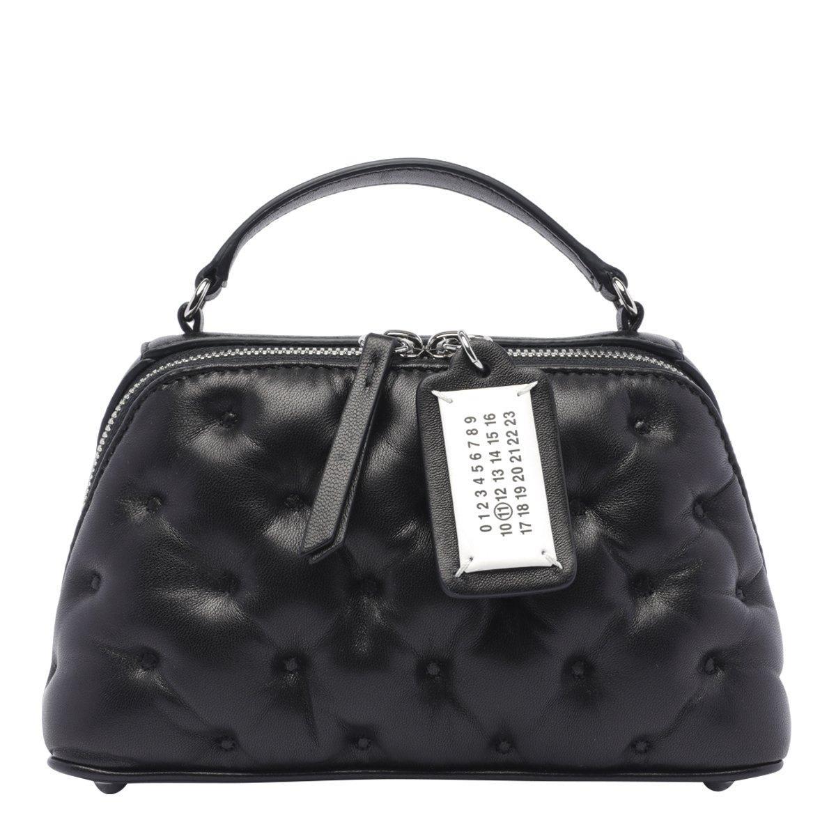国内発送☆Maison Margiela☆Glam Slam Trapezoid Bag/BLACK Buy Maison Margiela Black Glam Slam Trapezoid Top-handle Bag