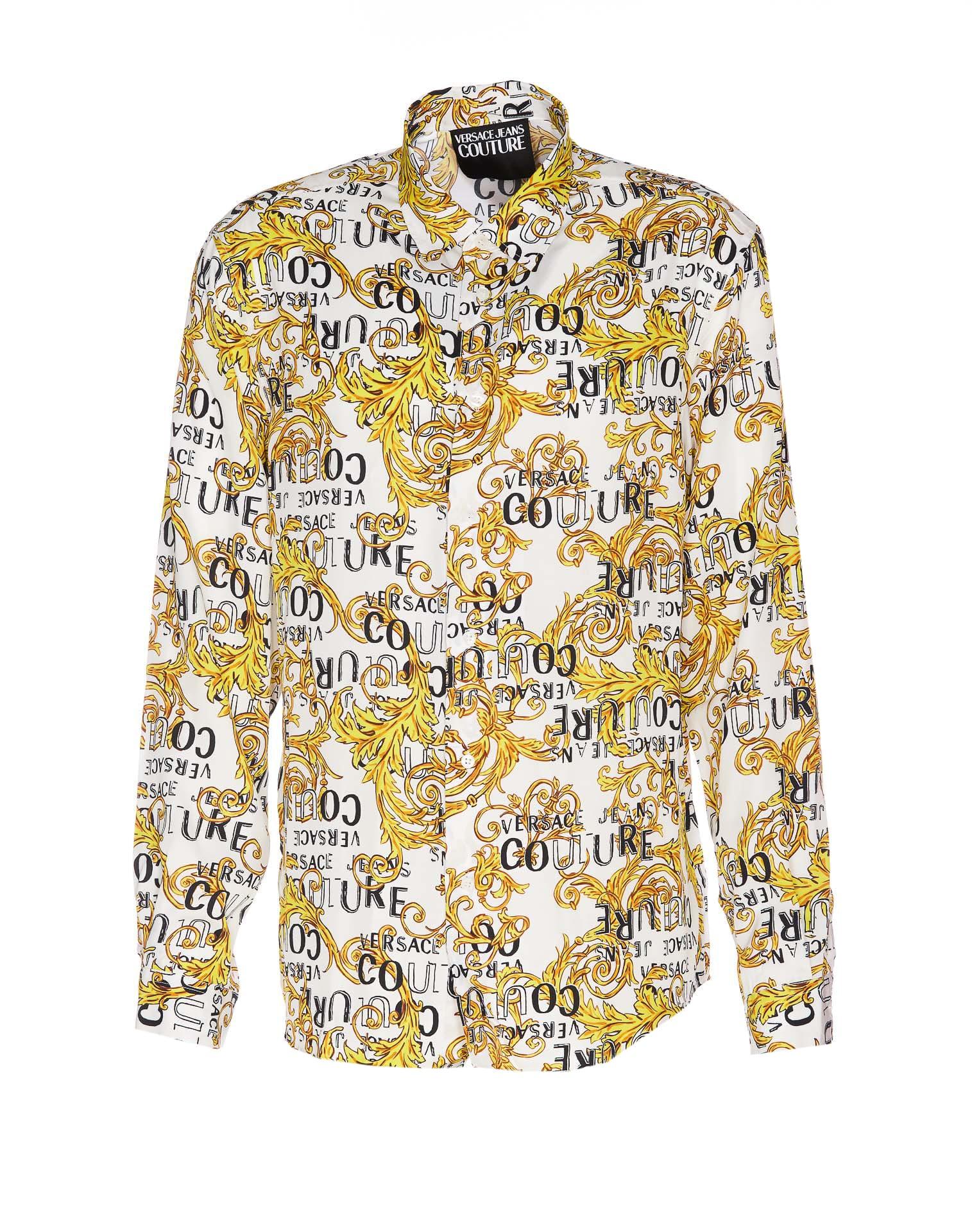 Versace Jeans Couture Print Shirt Metallic for Men Lyst