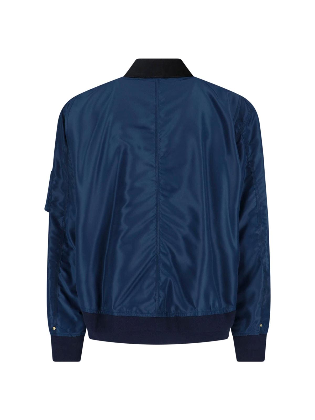 Sacai Detroit Canvas Ma-1 Jacket With Structured Silhouette And 