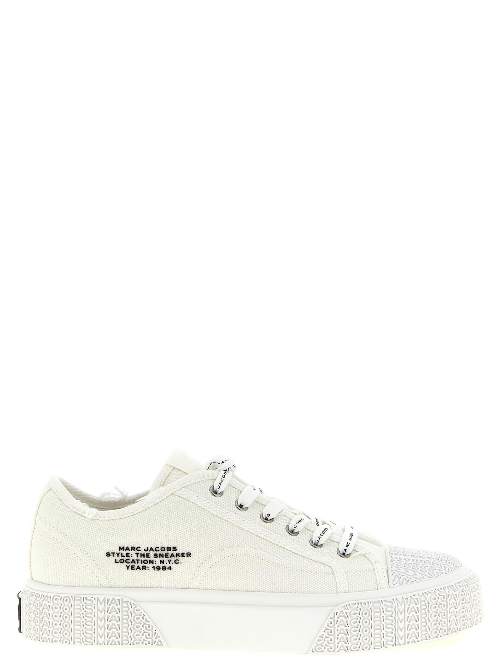 スニーカー The Sneakers - Marc Jacobs - Cotton - White Amazon.com | Marc Jacobs Women's The Sneakers, Cotton White