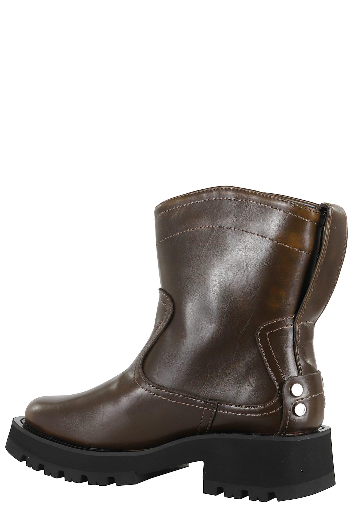 ブーツその他 GANNI CHOCOLATE SYNTHETIC LEATHER BOOTS Faux leather Chelsea boots in brown - Ganni | Mytheresa