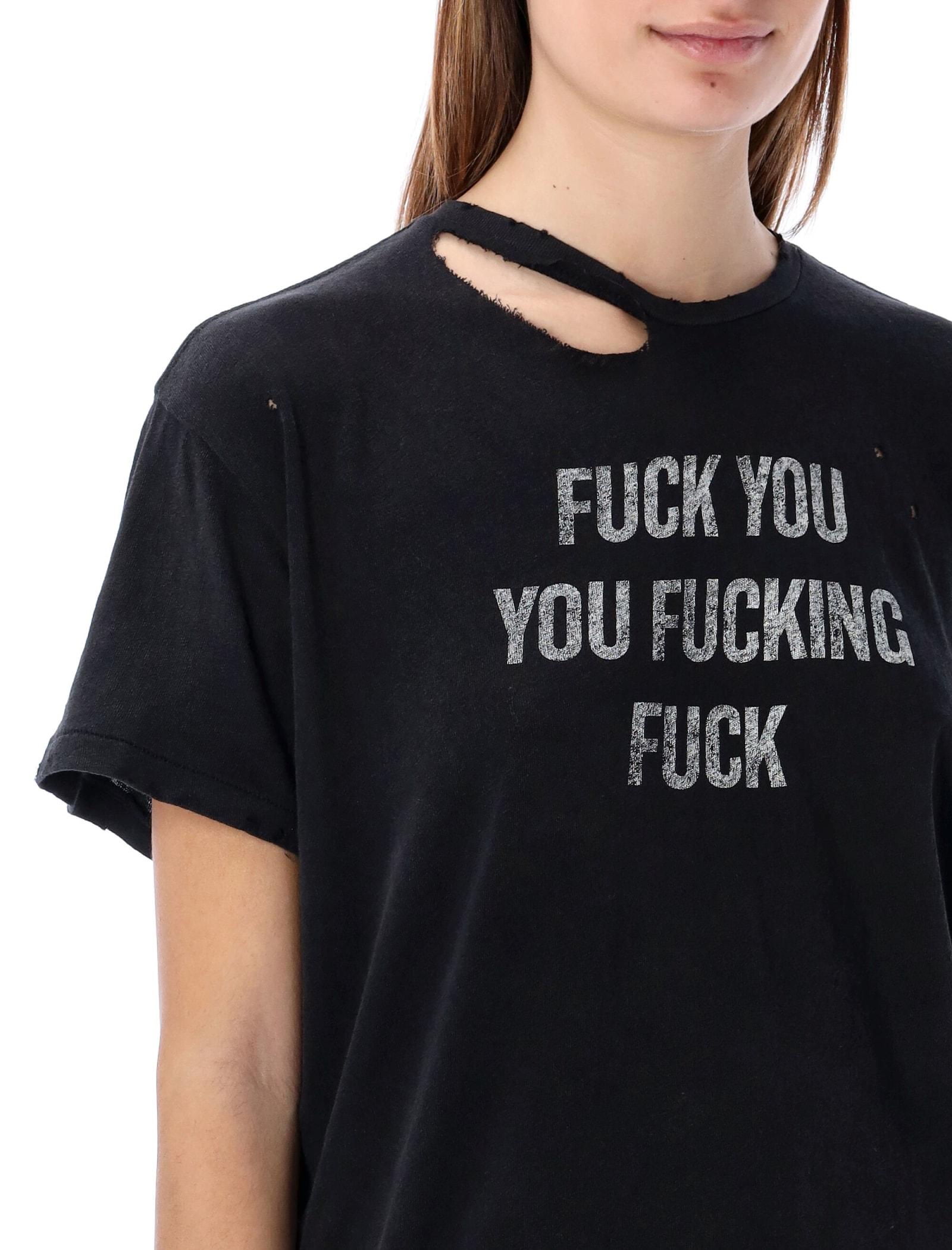 R13 Fuck You T-shirt in Black | Lyst