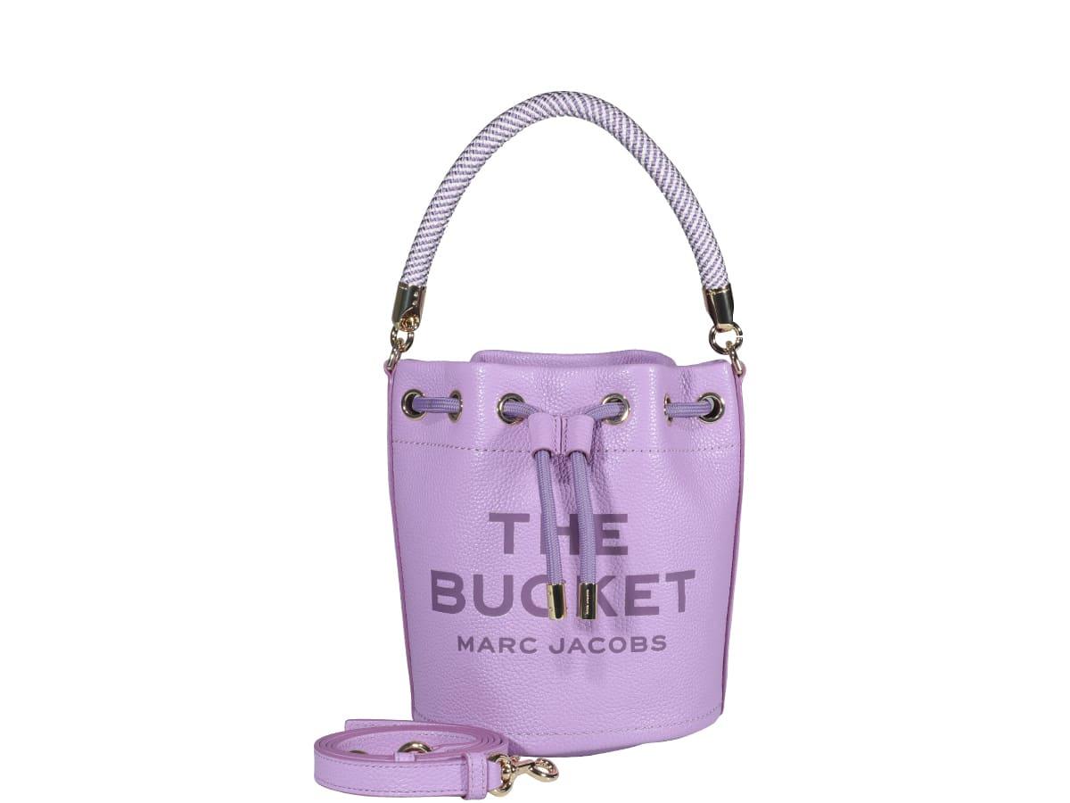 Cylinder Bucket Leather Bag in Eggplant Purple