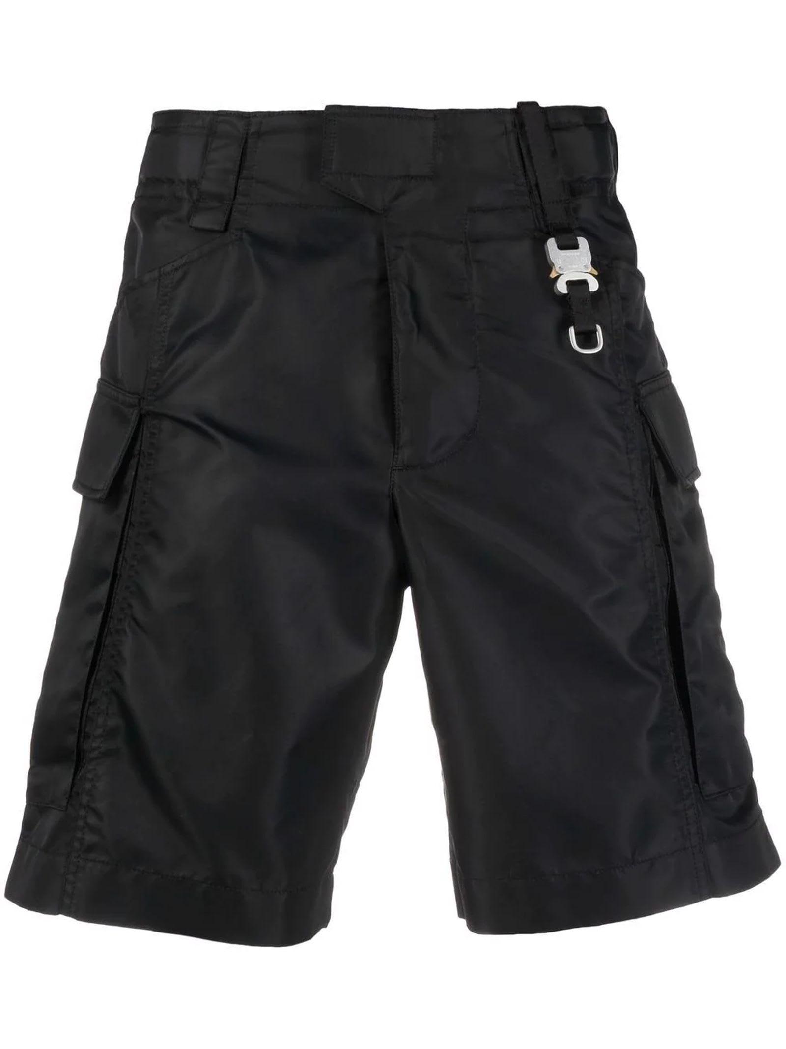 1017 ALYX 9SM Cotton Buckle-detail Cargo Shorts in Nero (Black 