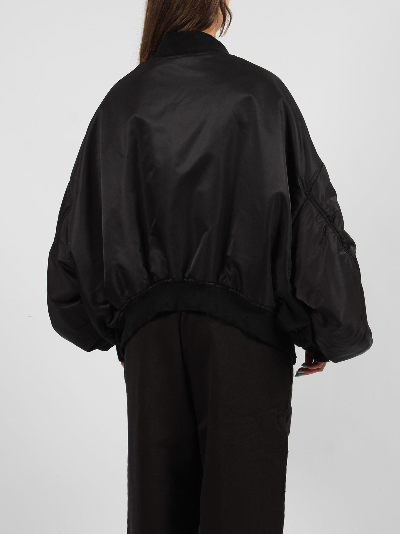 Balenciaga Off Shoulder Bomber in Black | Lyst UK Balenciaga Off Shoulder Bomber in Black | Lyst UK