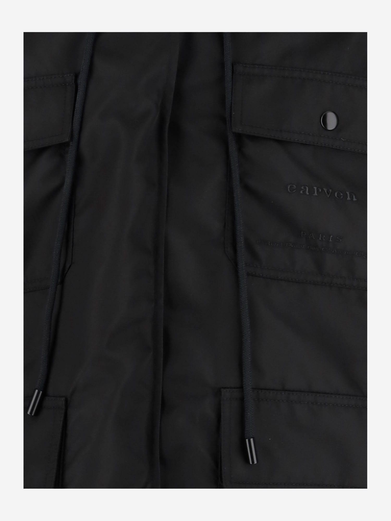 ブルゾン Carven Glossy Nylon Hooded Jacket Carven Black Glossy Nylon Hooded Jacket | ModeSens