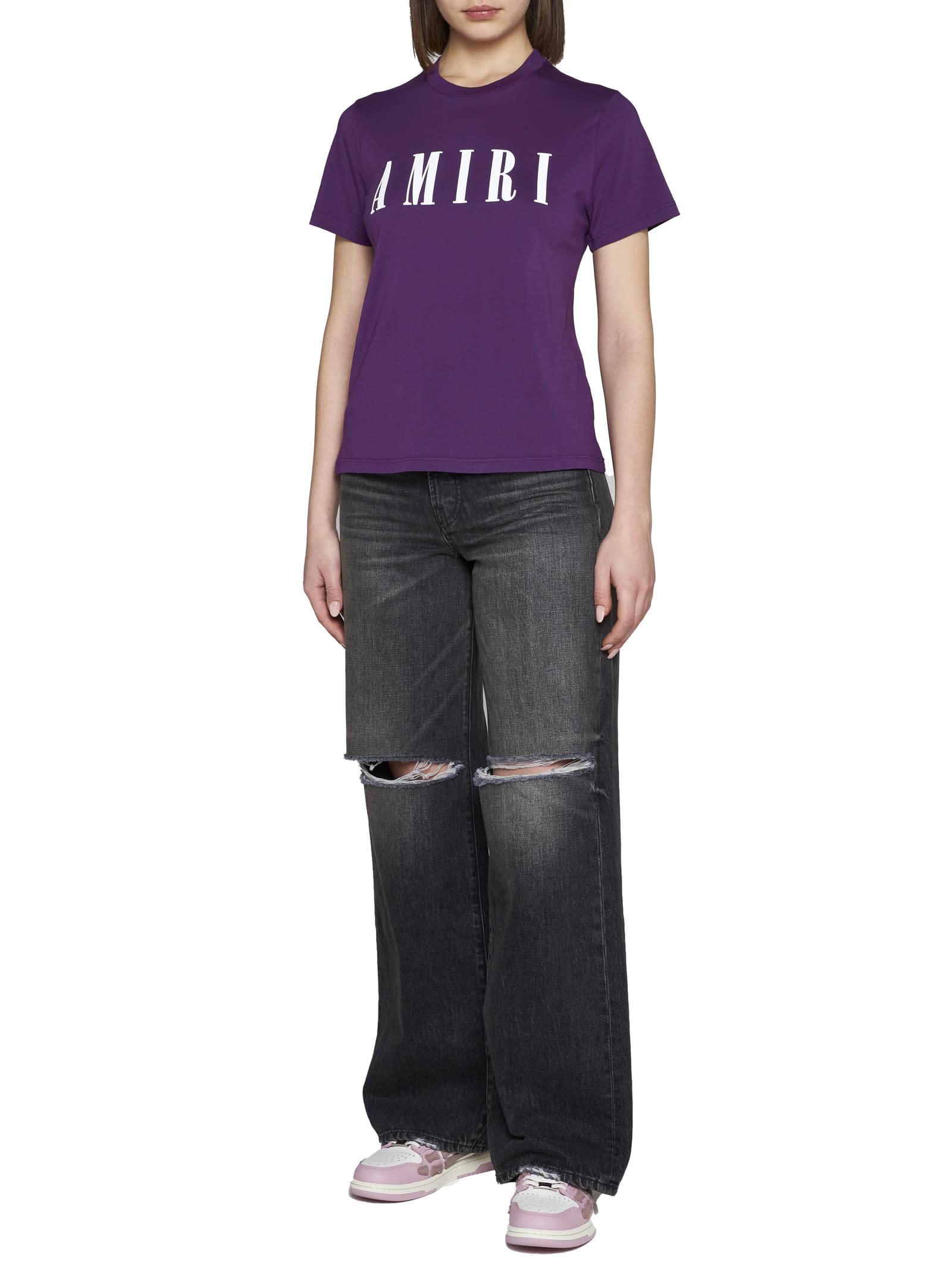 Tシャツ・カットソー AMIRI Woman Polo Shirt Violet AWKNPO1007 BURGUNDY Amiri Outlet: T-shirt woman - Violet | Amiri polo shirt