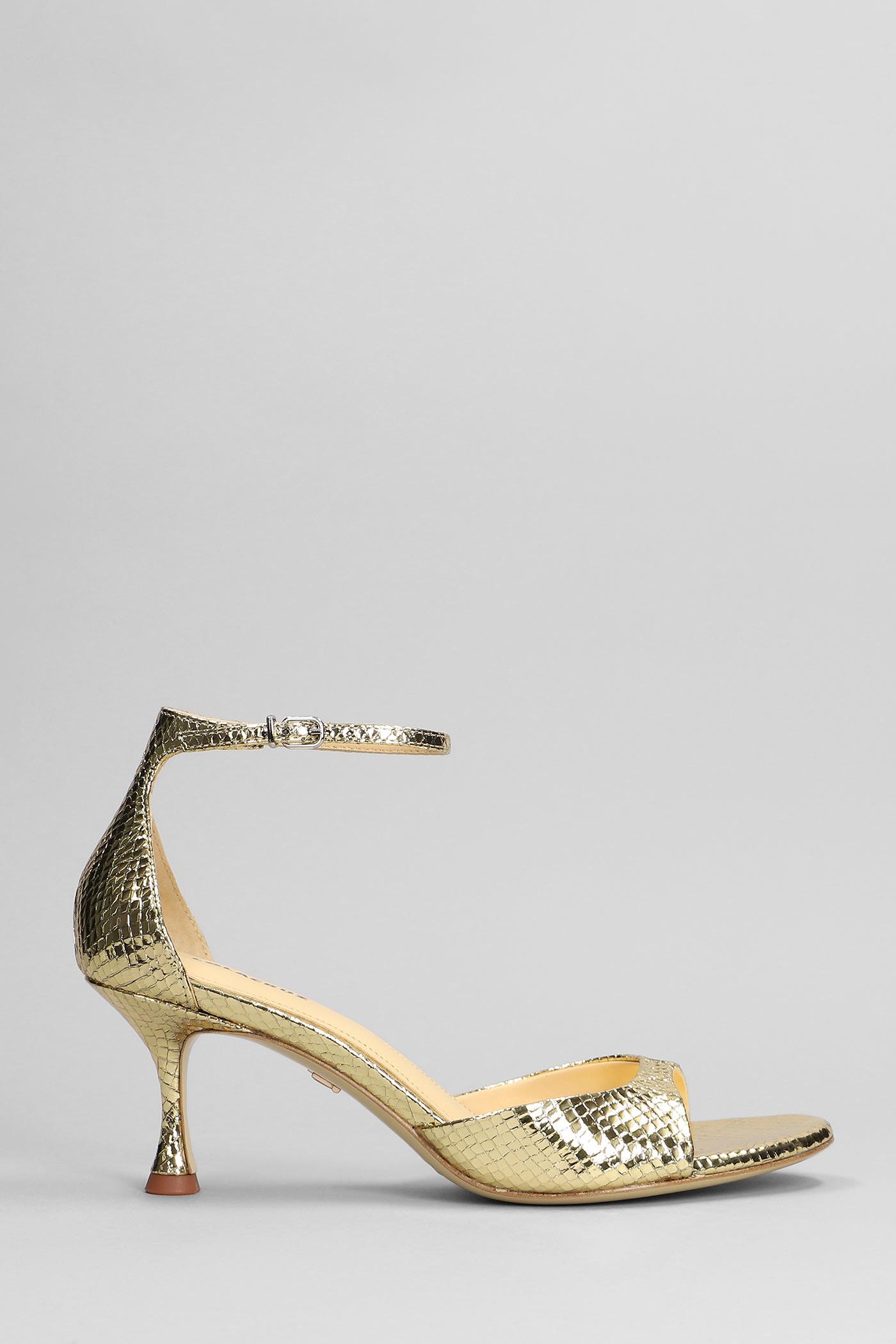 Lola Cruz Sandals In Gold Leather in Metallic | Lyst