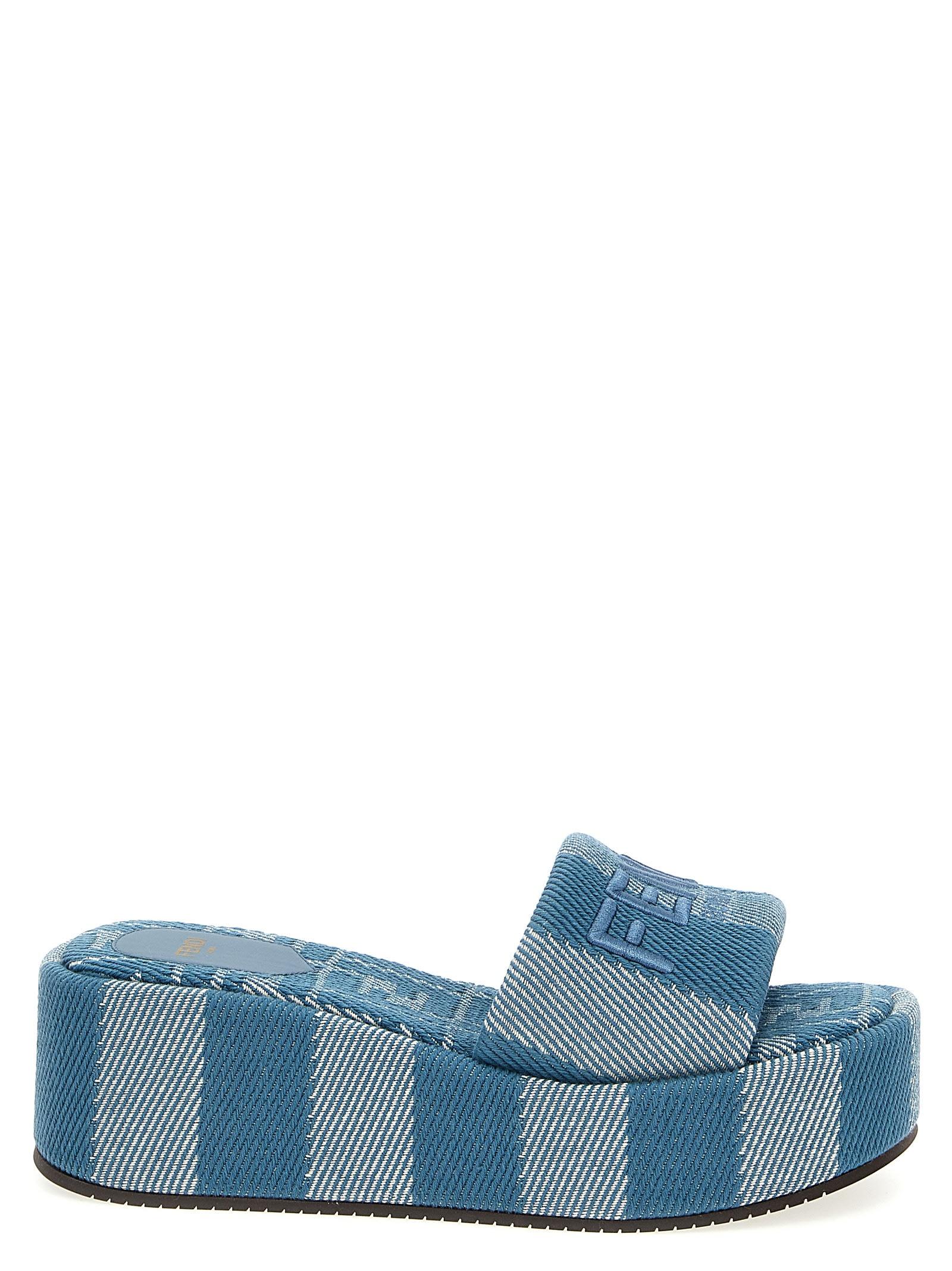 Fendi Sunshine' Slides in Blue | Lyst